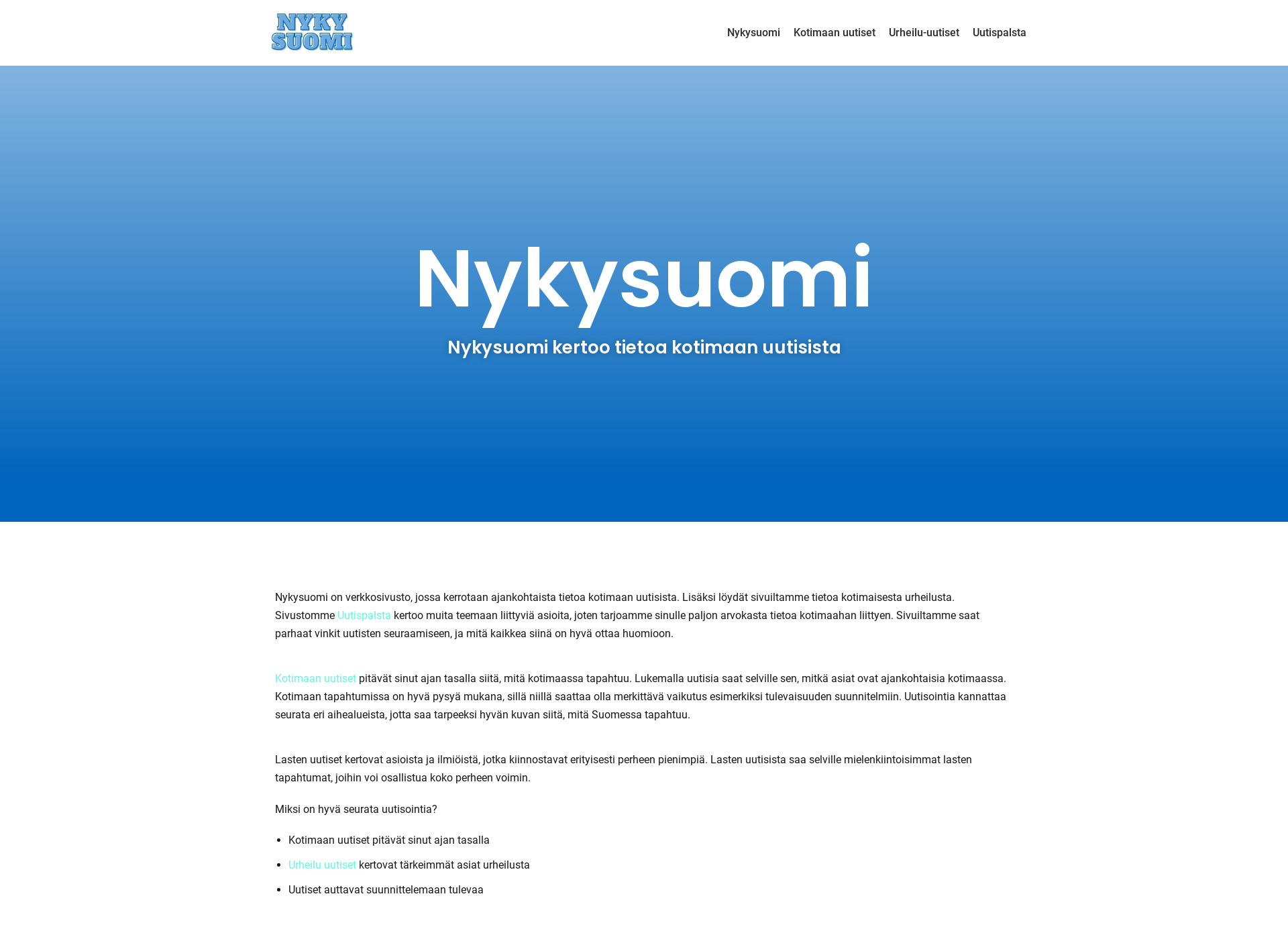 Screenshot for nykysuomi.fi