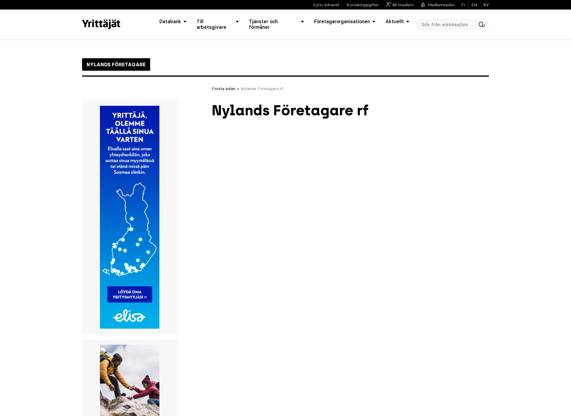 Screenshot for nylandsföretagare.fi
