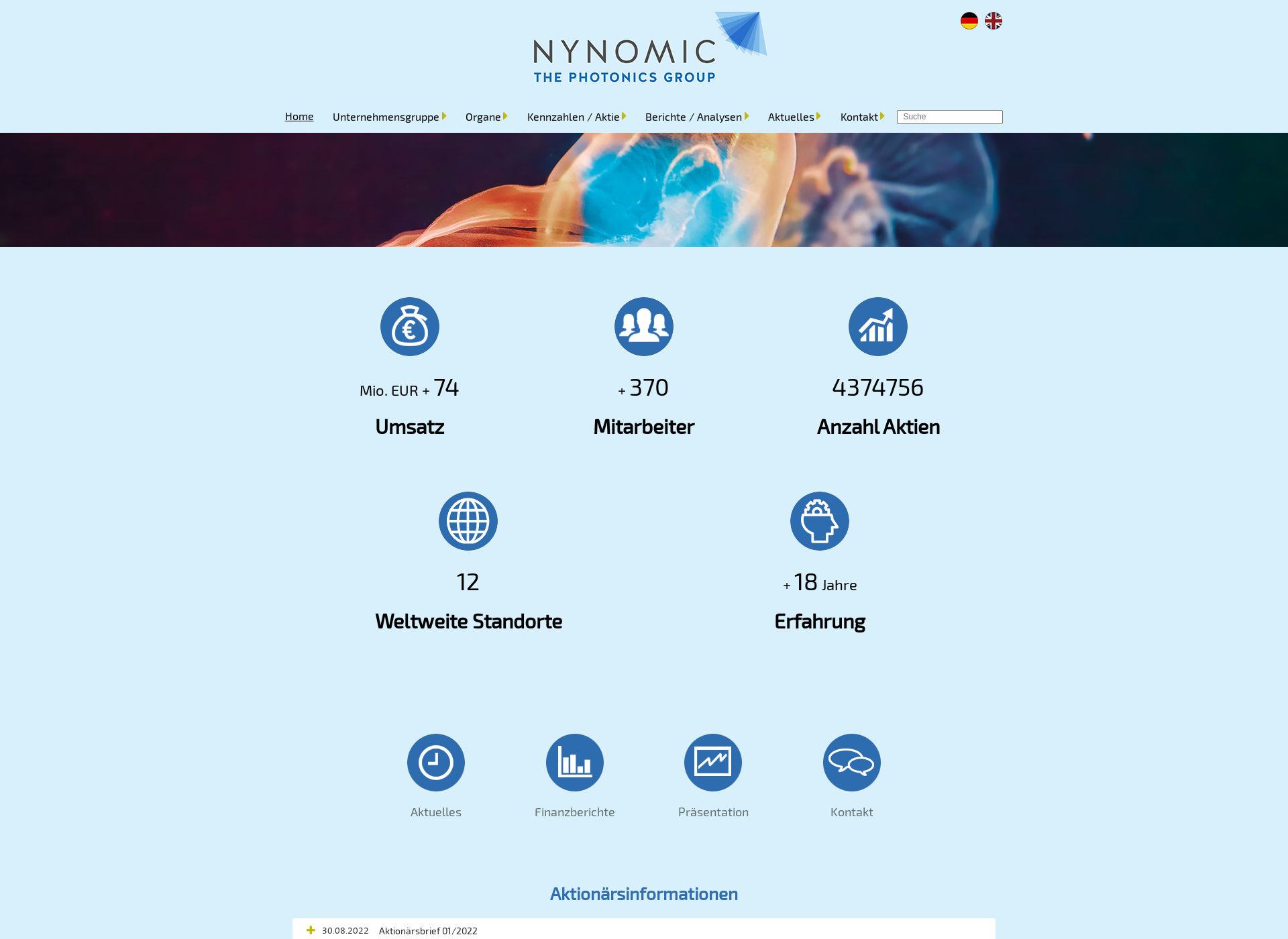Skärmdump för nynomic.fi