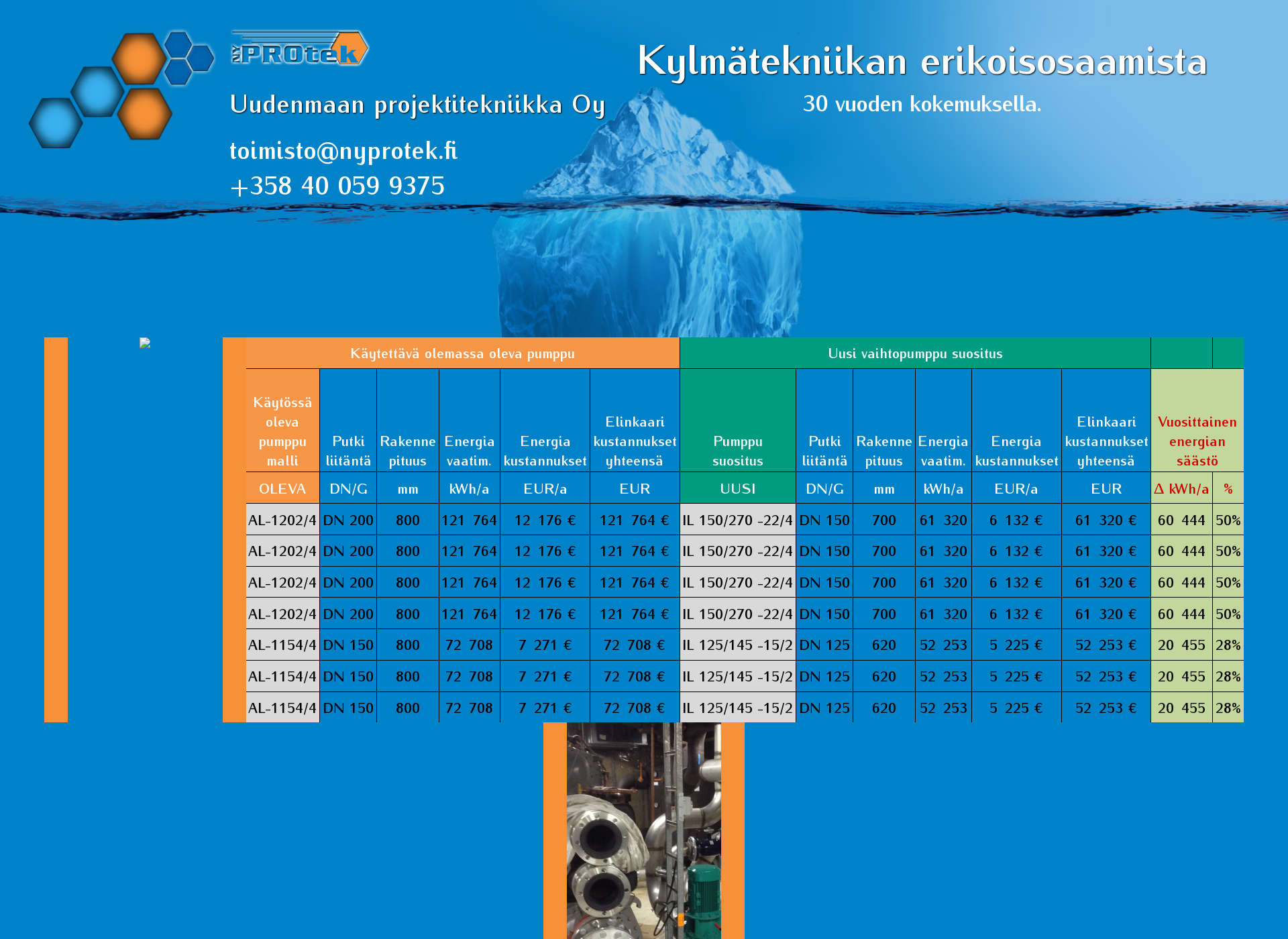 Skärmdump för nyprotek.fi