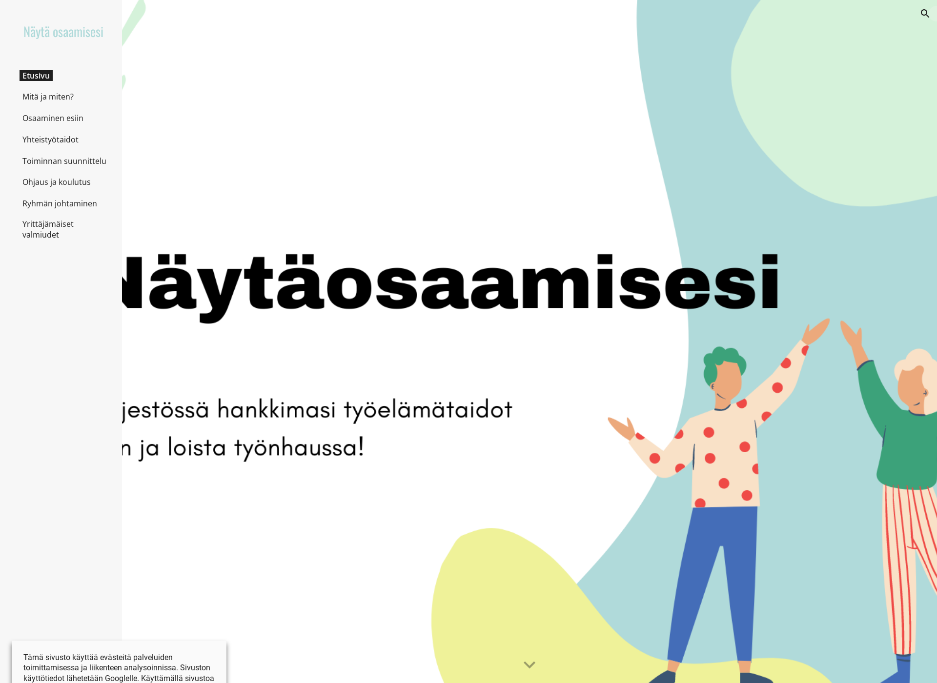 Skärmdump för näytäosaamisesi.fi