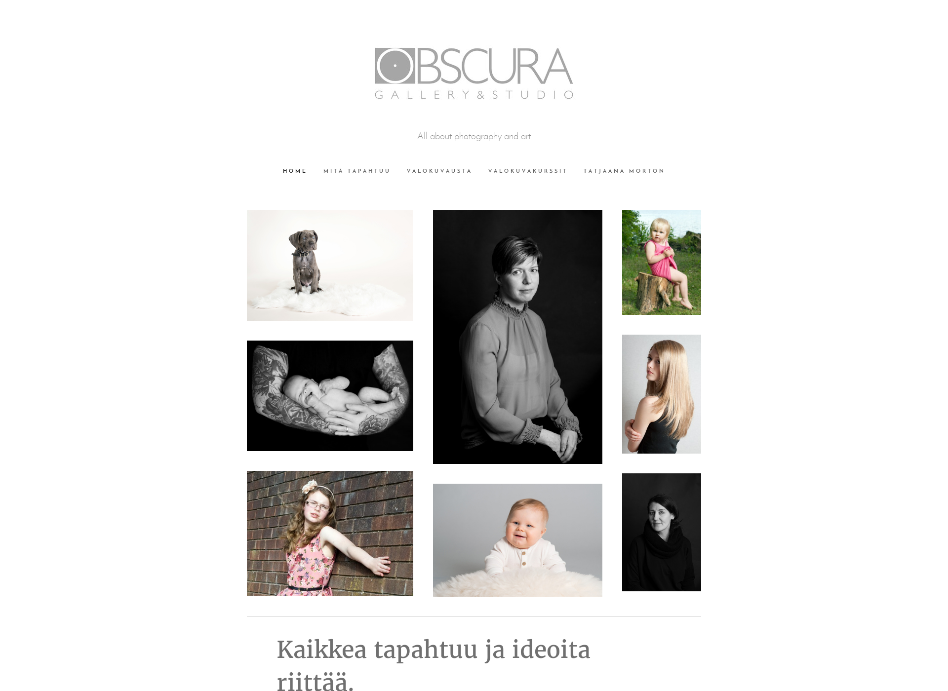 Skärmdump för obscuragallerystudio.fi