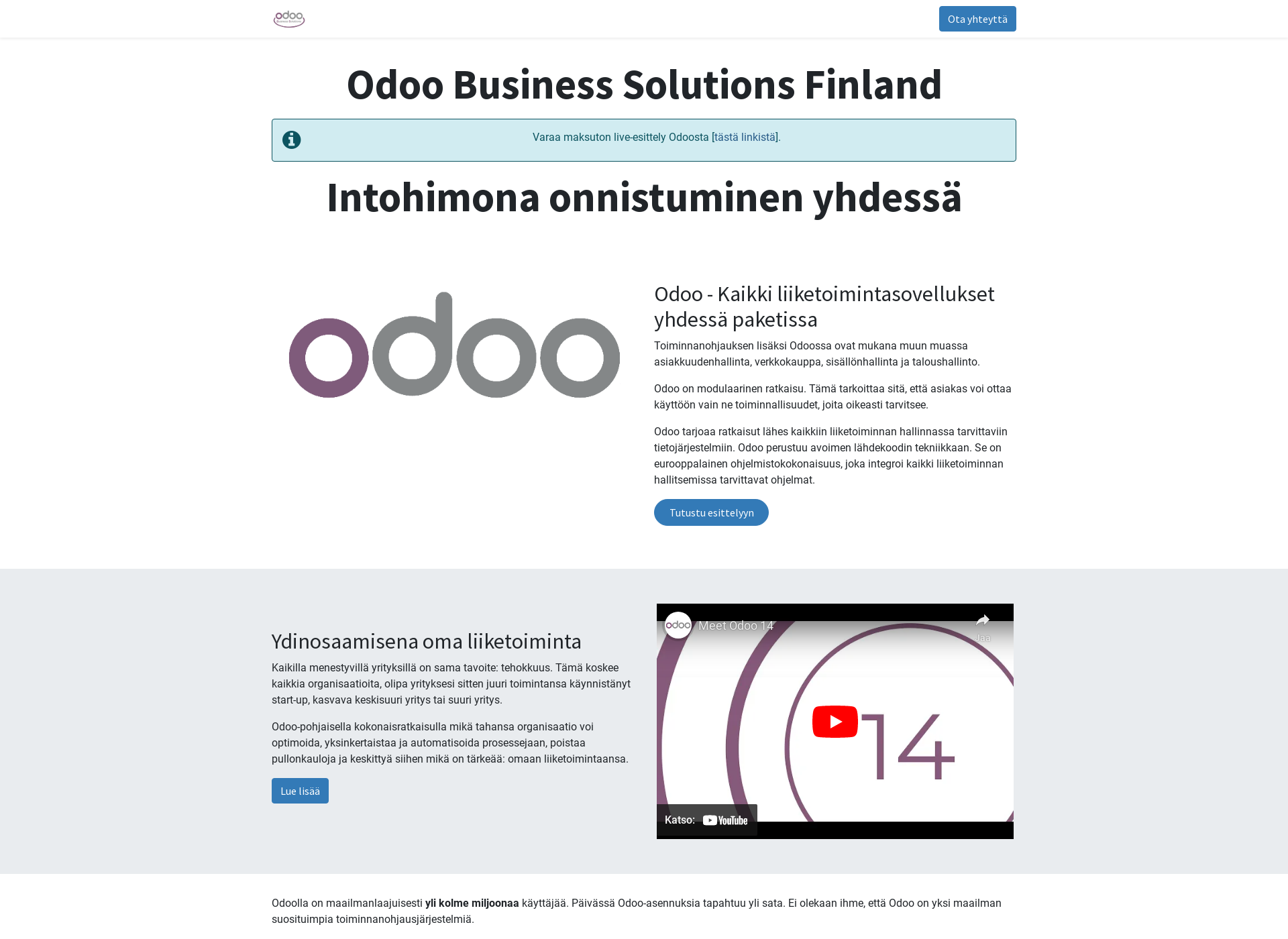 Skärmdump för odoo-bs.fi