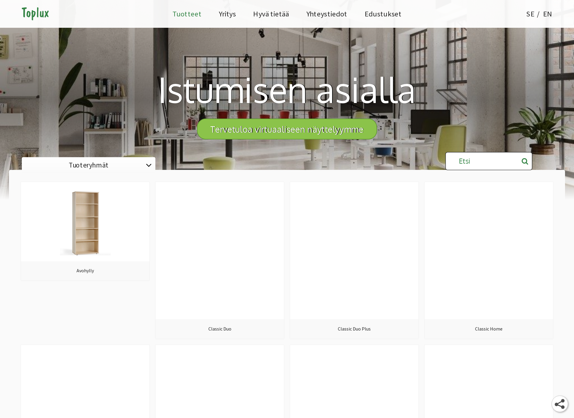 Skärmdump för officechair.fi