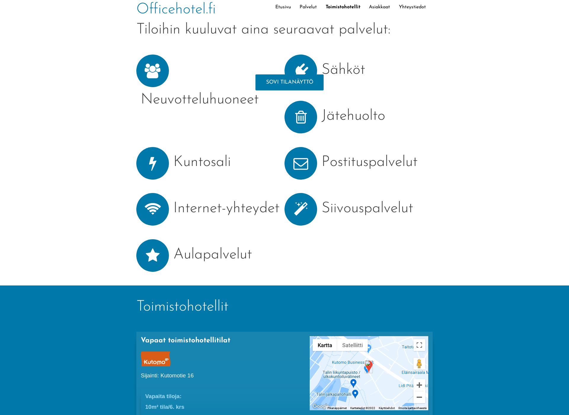 Screenshot for officehotel.fi