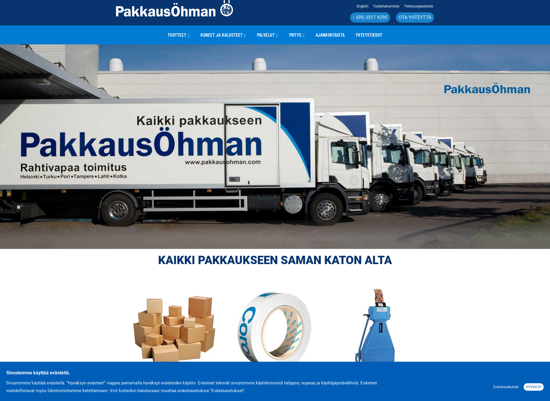 Skärmdump för ohman.fi