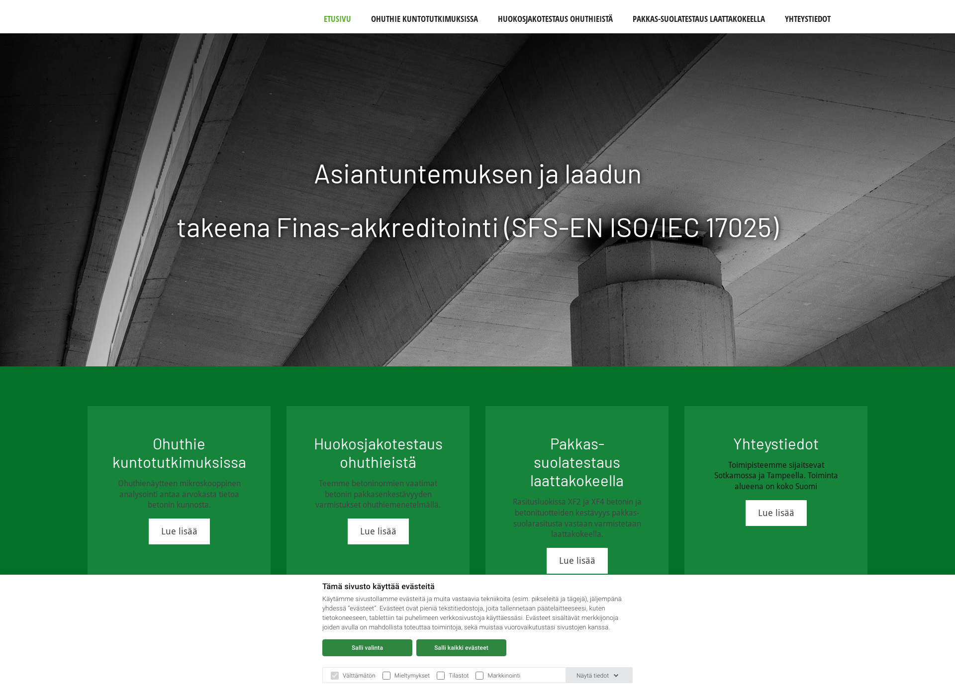 Skärmdump för ohuthiekeskus.com