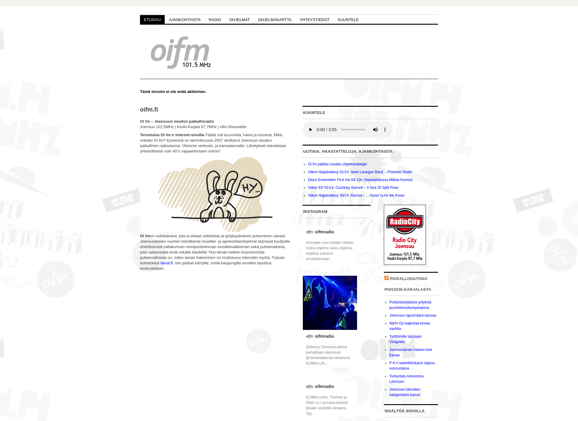 Screenshot for oifm.fi