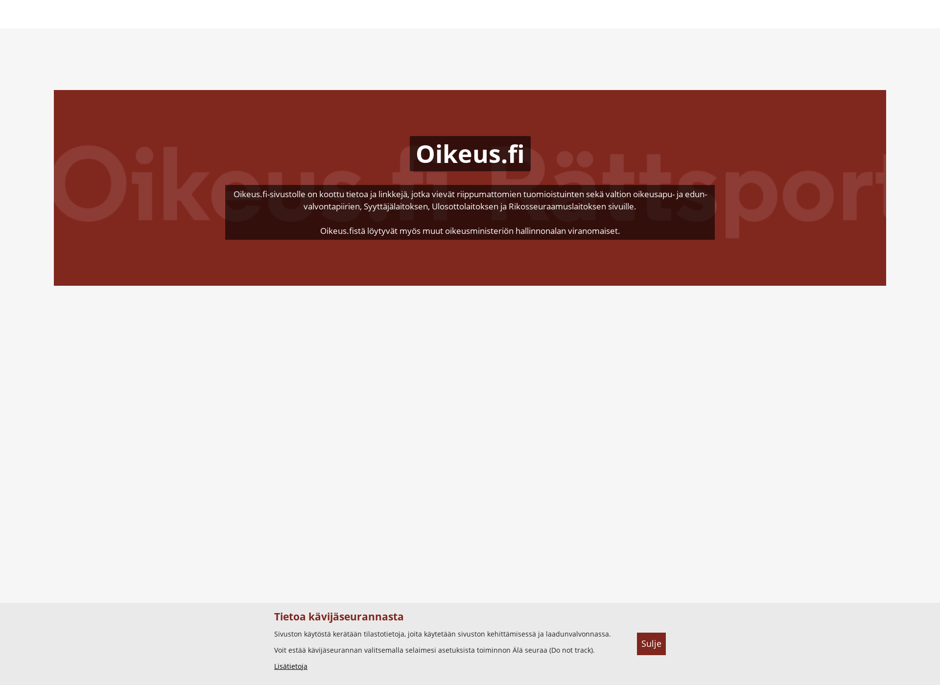 Screenshot for oikeus.fi