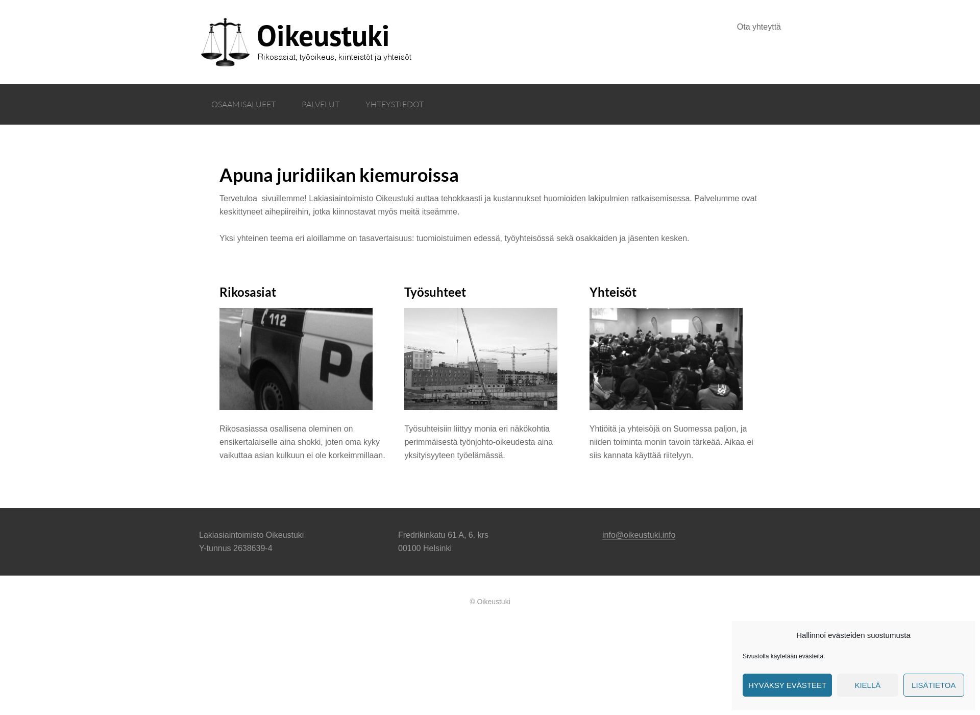 Screenshot for oikeustuki.info