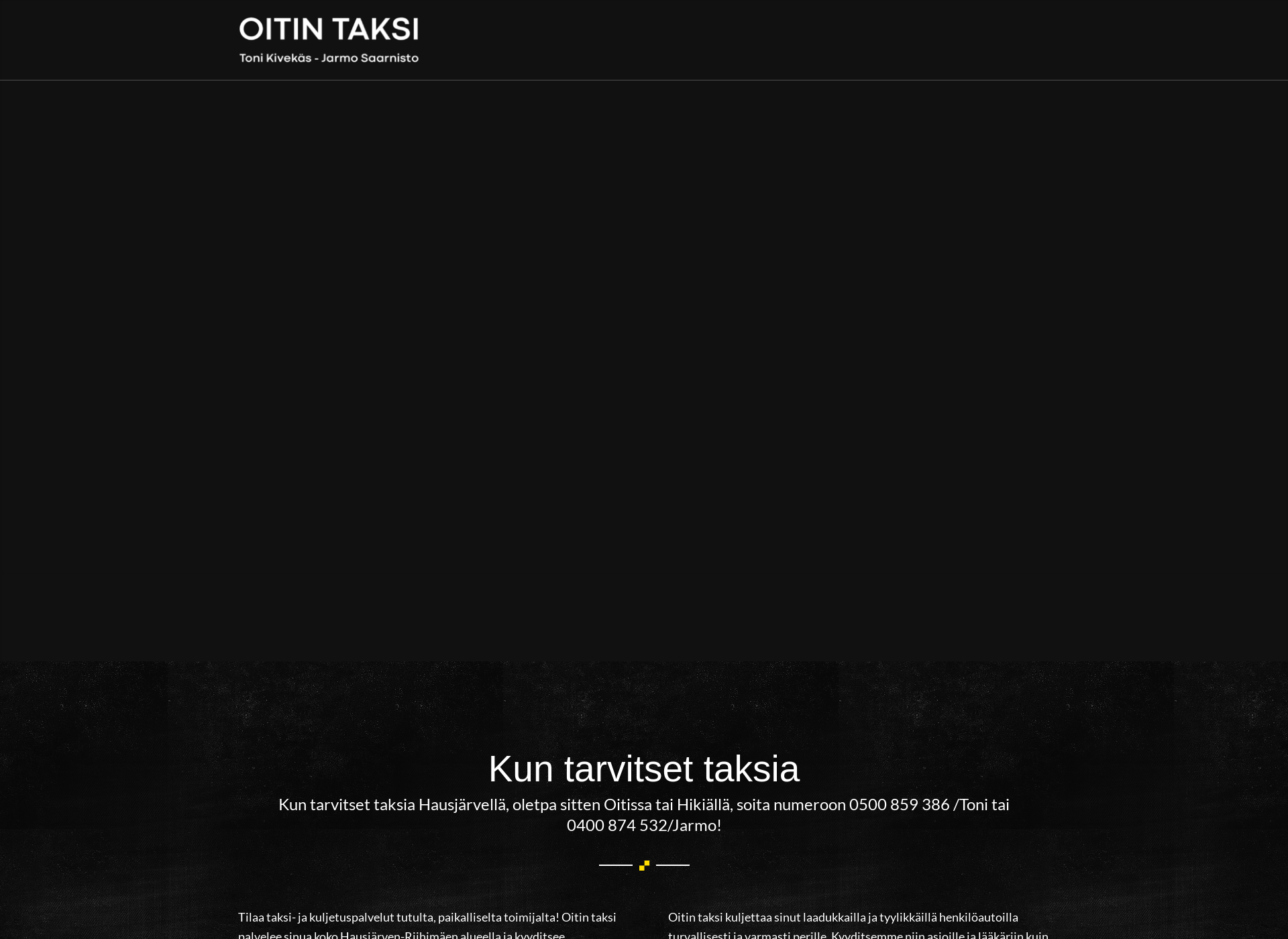 Skärmdump för oitintaksi.fi