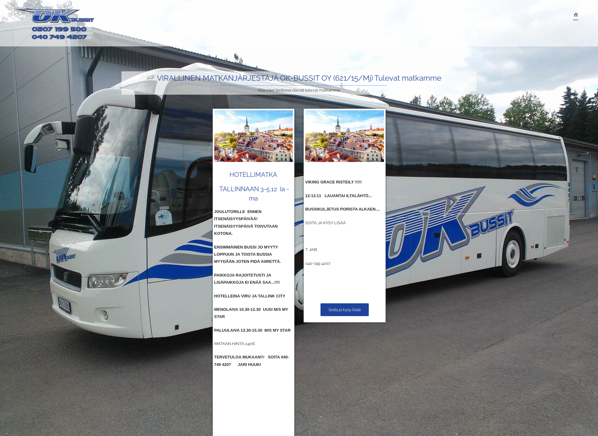 Skärmdump för ok-bussit.fi