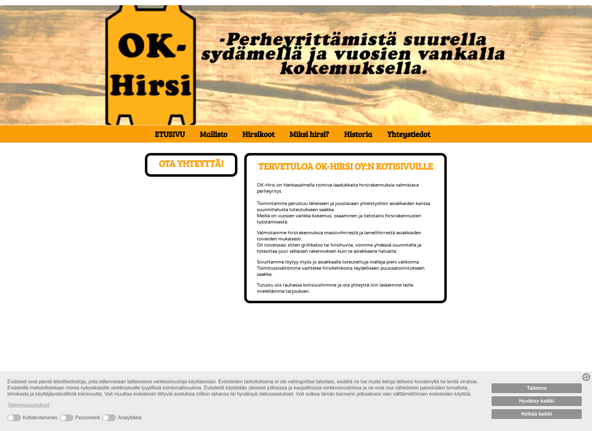 Skärmdump för ok-hirsi.fi