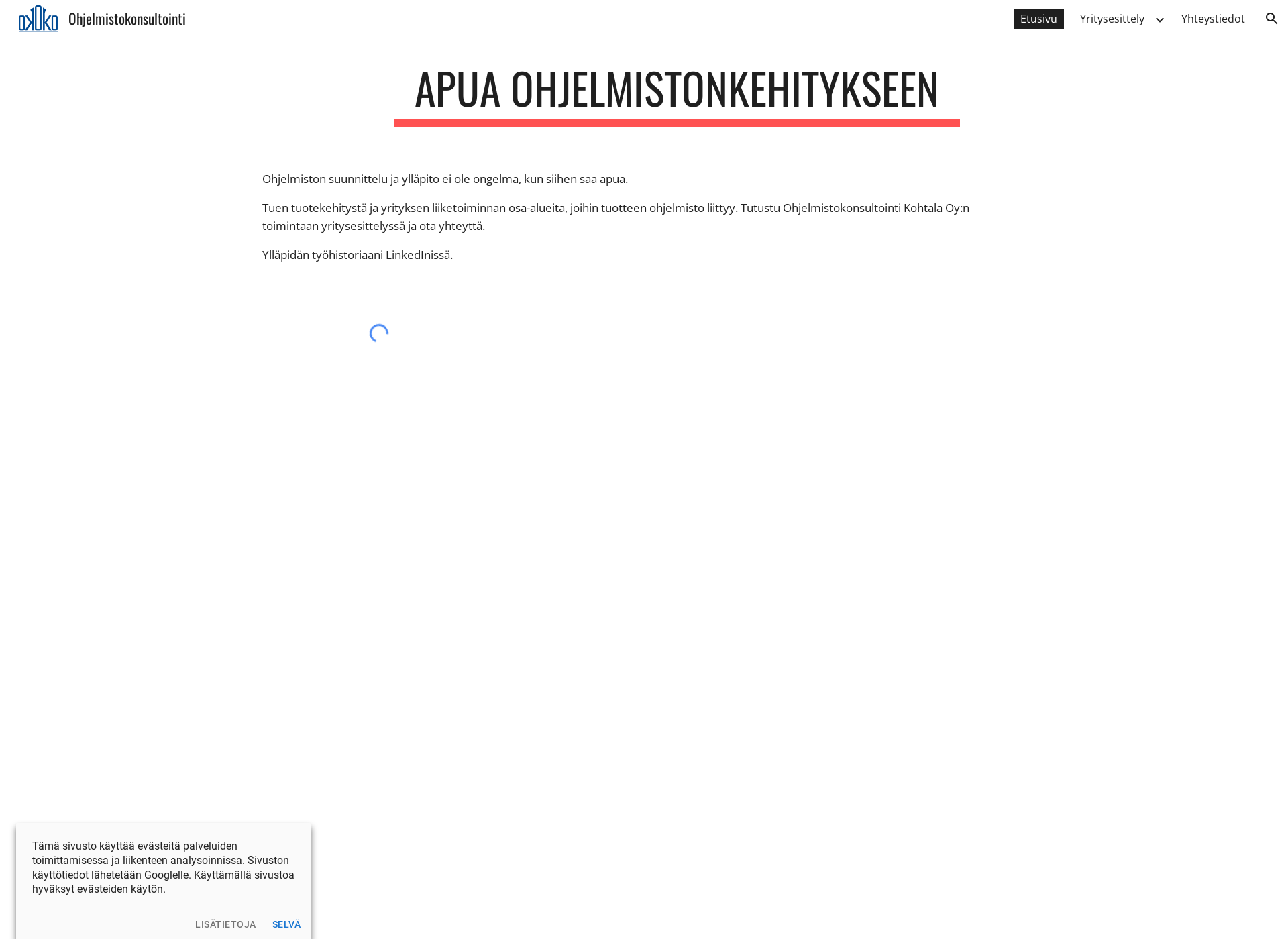 Skärmdump för okoko.fi
