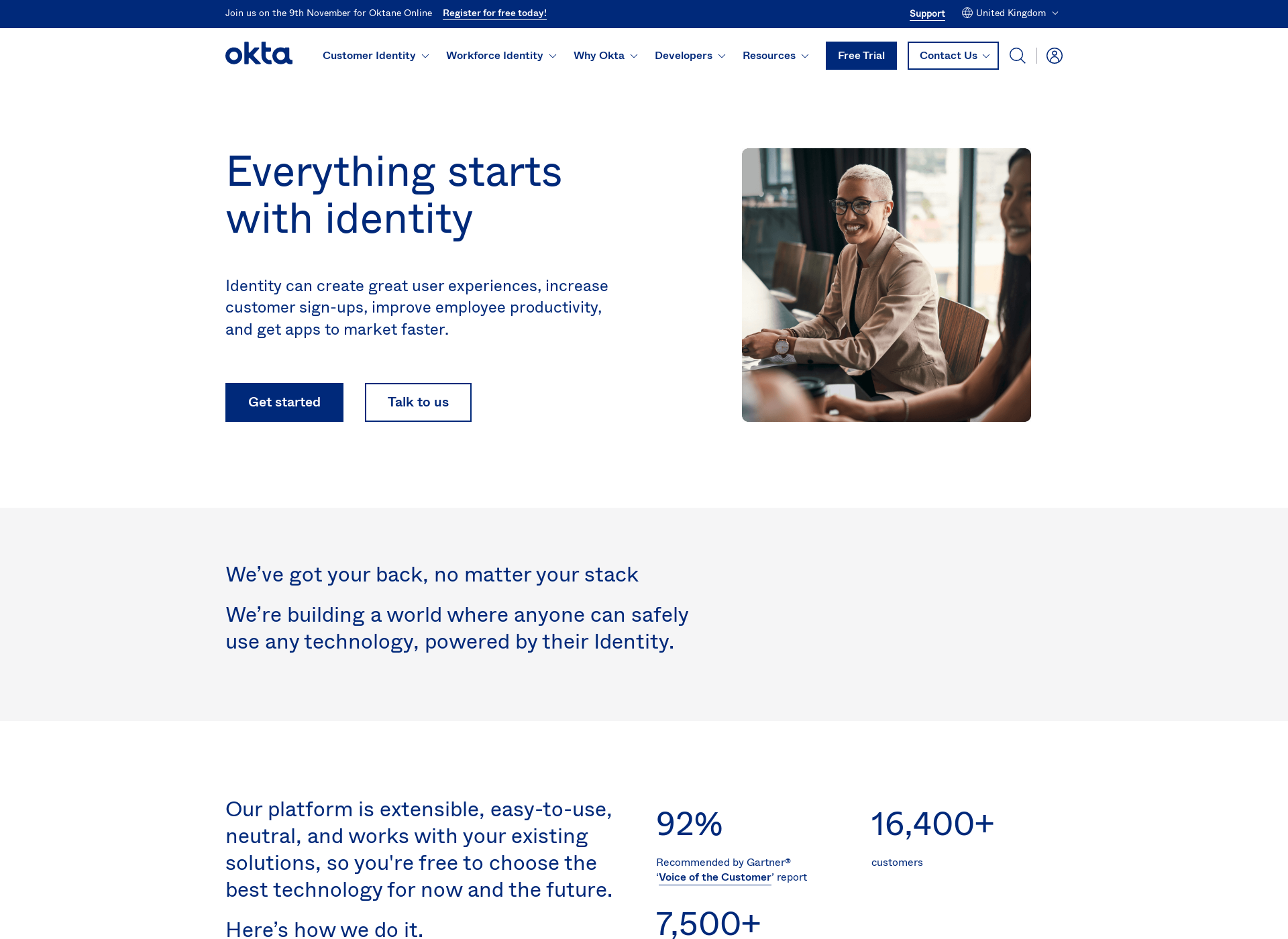 Screenshot for okta.fi