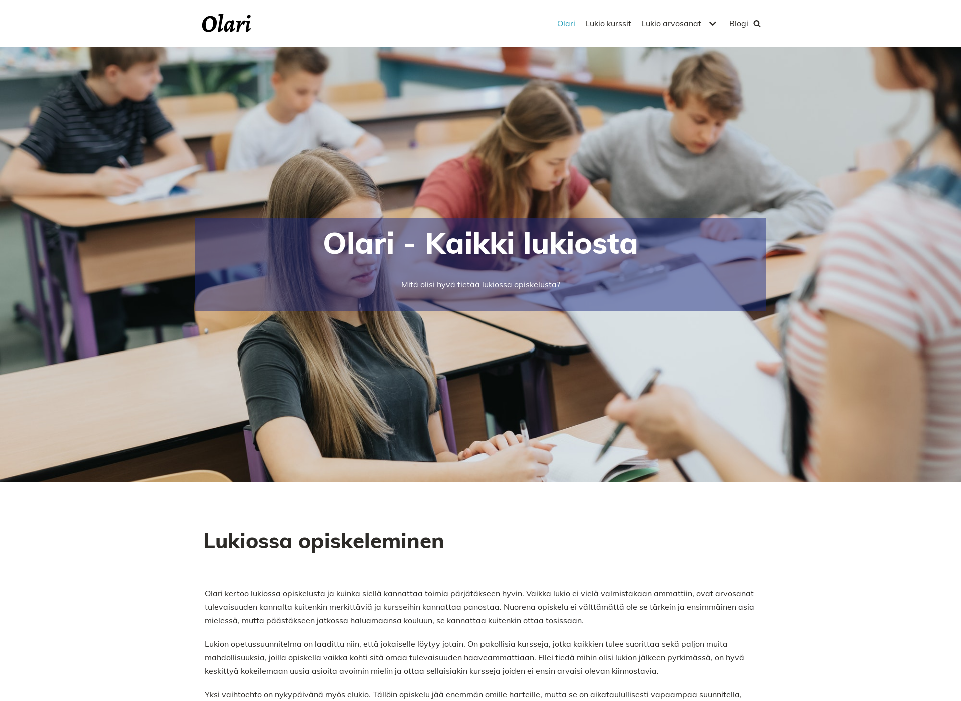 Screenshot for olari.fi