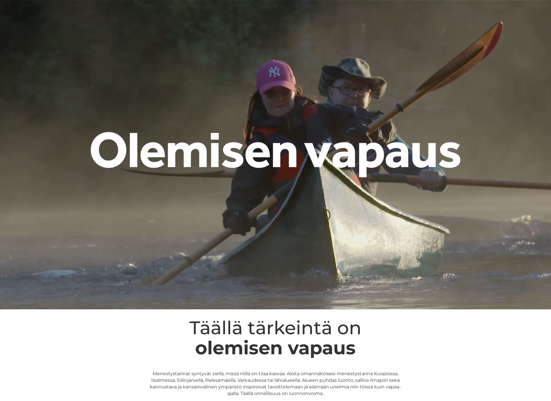 Skärmdump för olemisenvapaus.fi