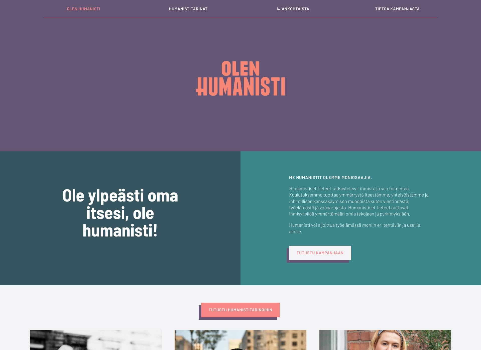 Screenshot for olenhumanisti.fi