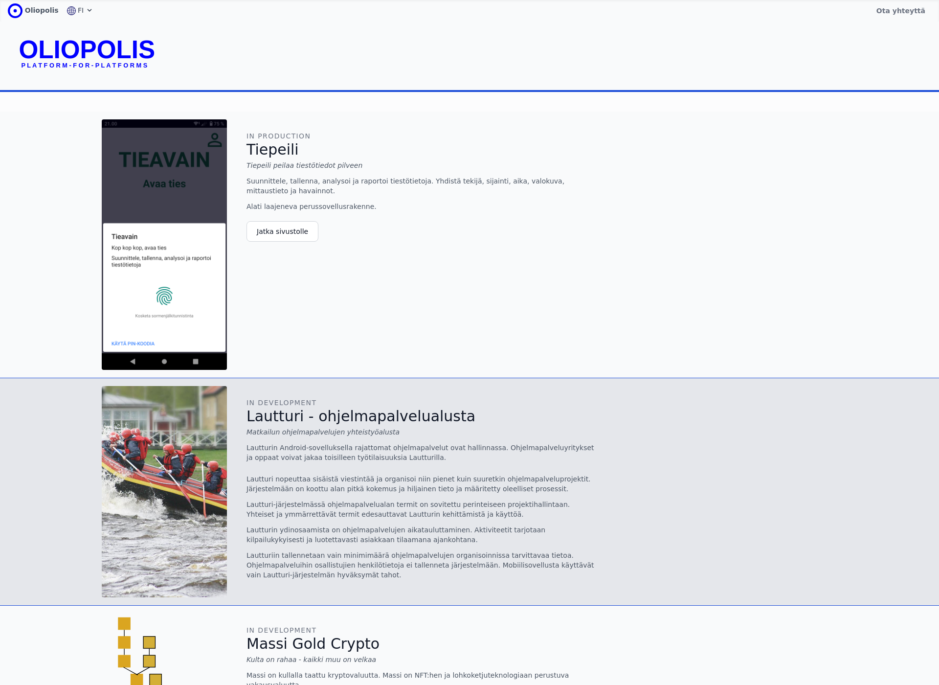 Screenshot for oliopolis.fi