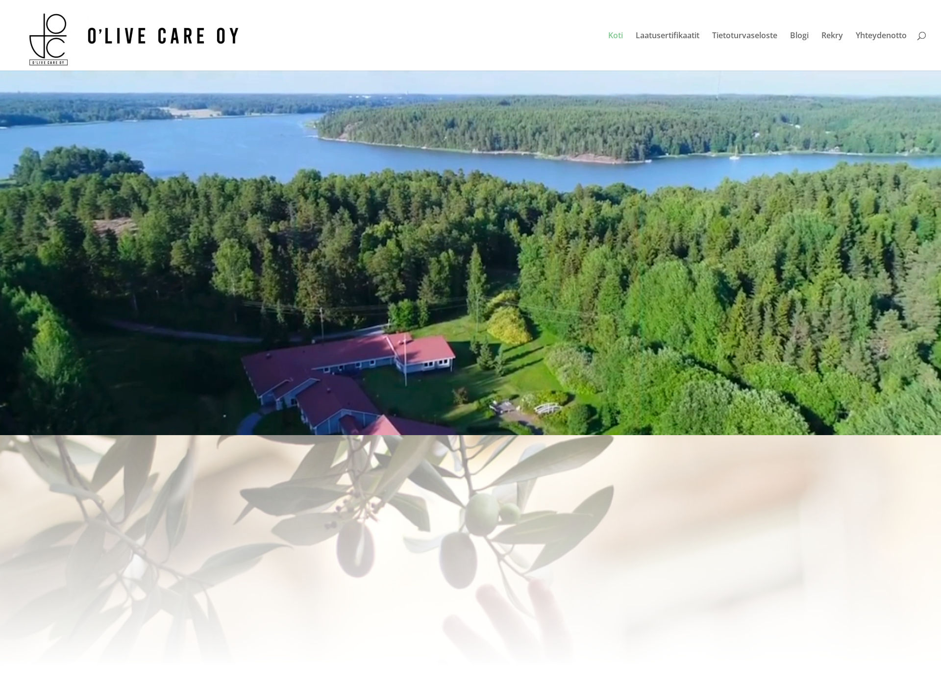 Skärmdump för olivecare.fi