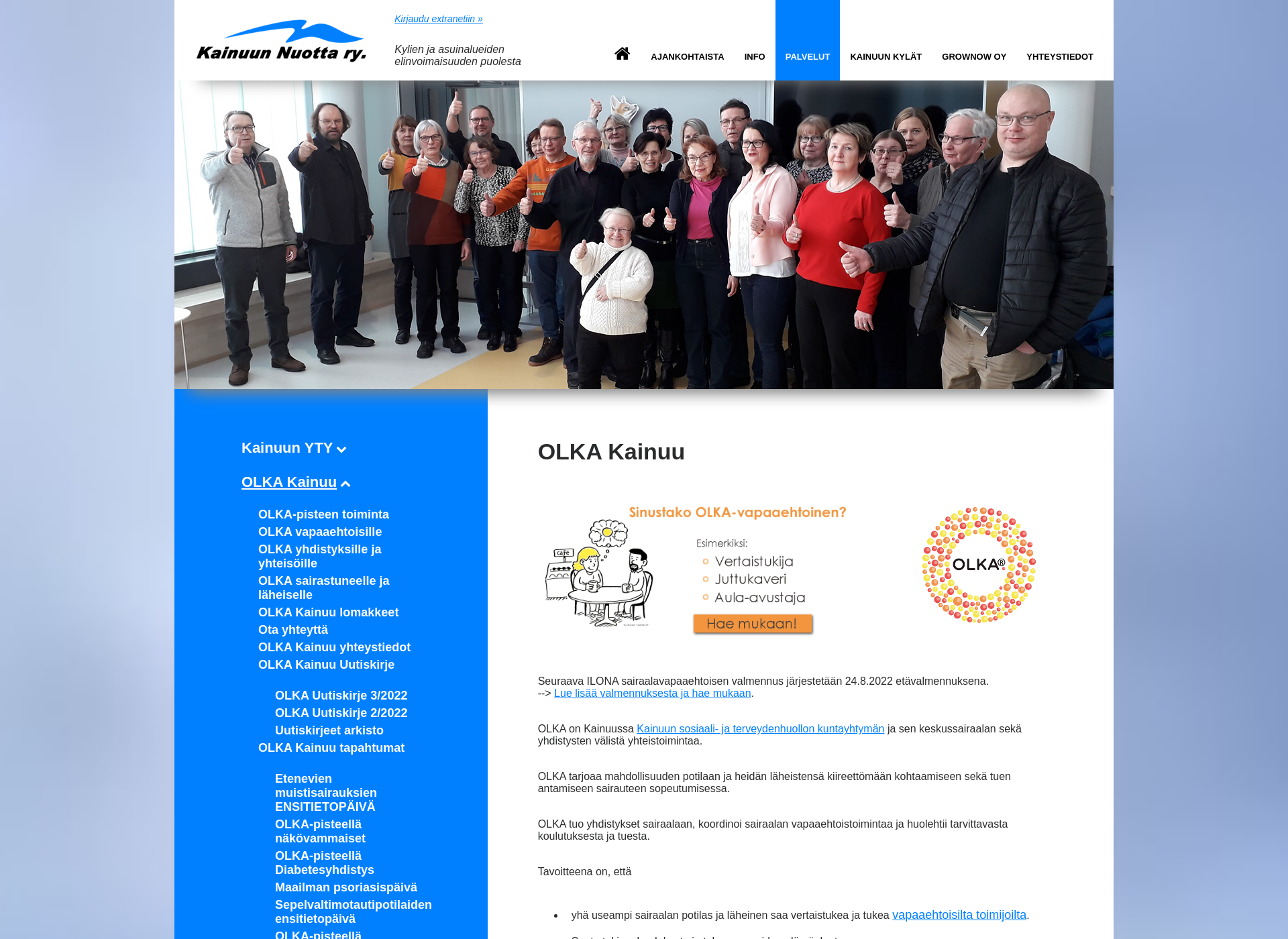 Screenshot for olkakainuu.fi