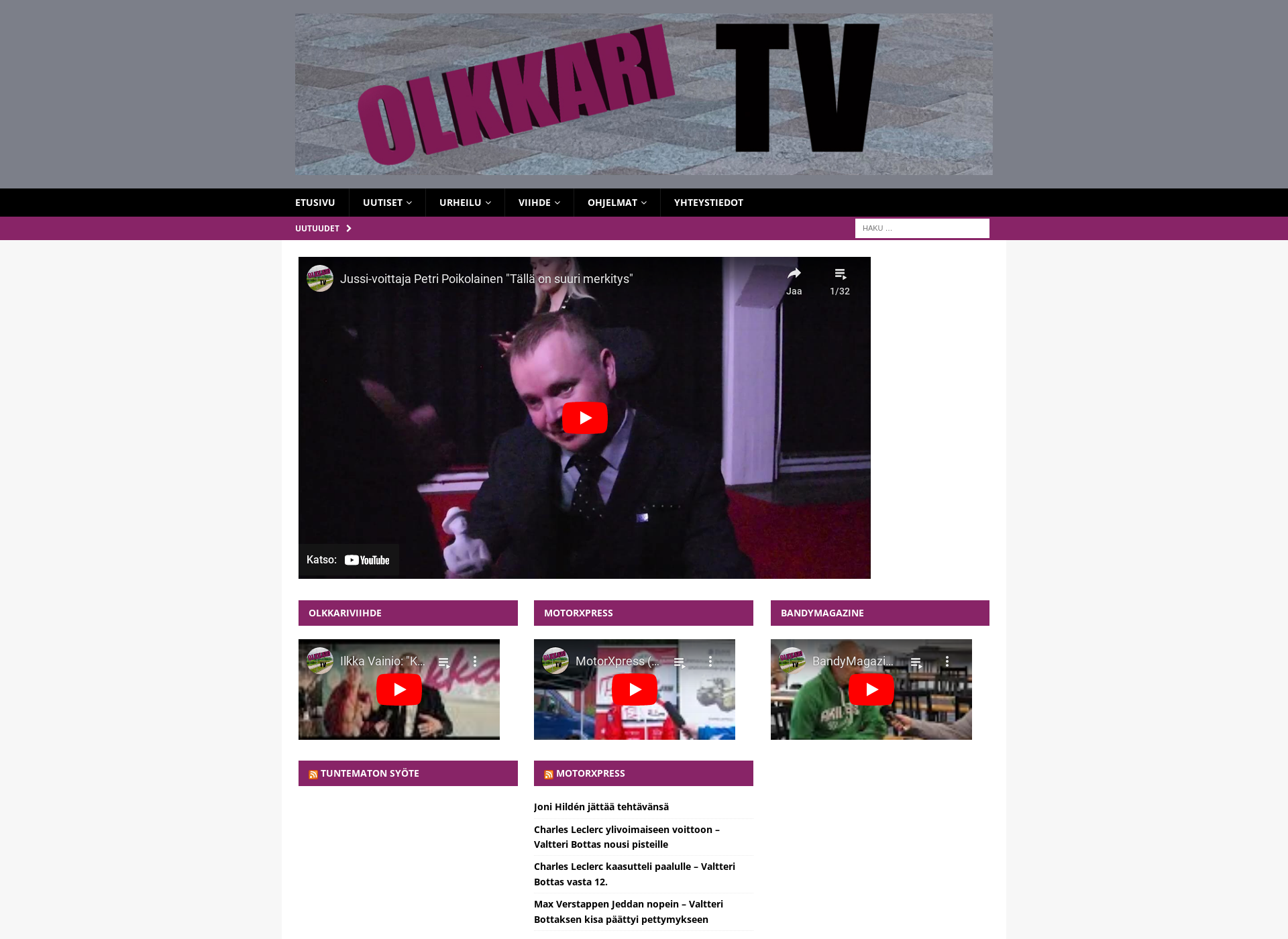 Screenshot for olkkaritv.fi