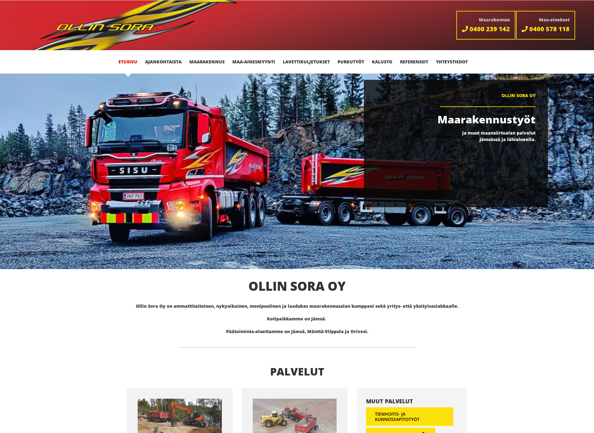 Screenshot for ollinsora.fi