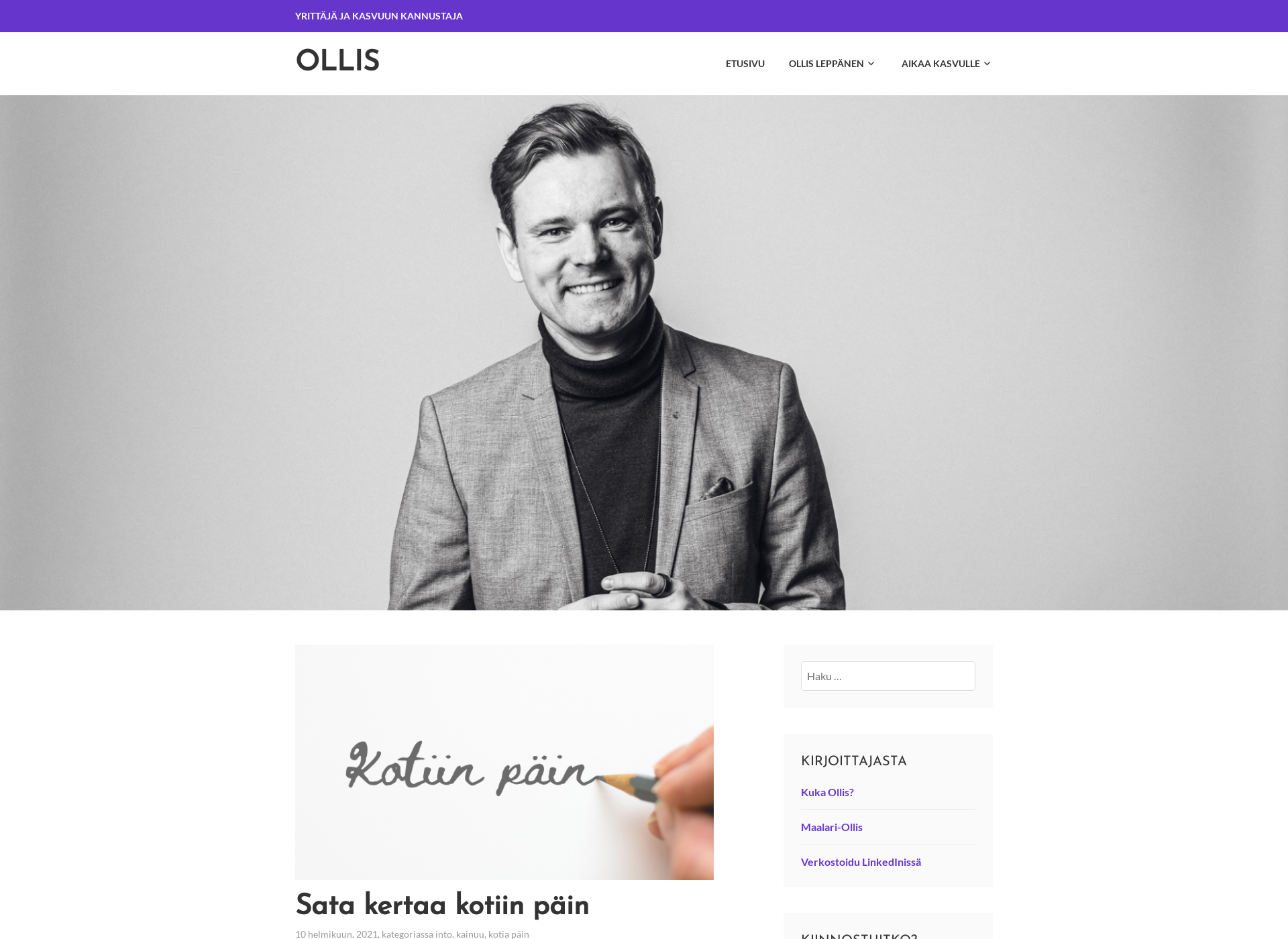 Skärmdump för ollis.fi