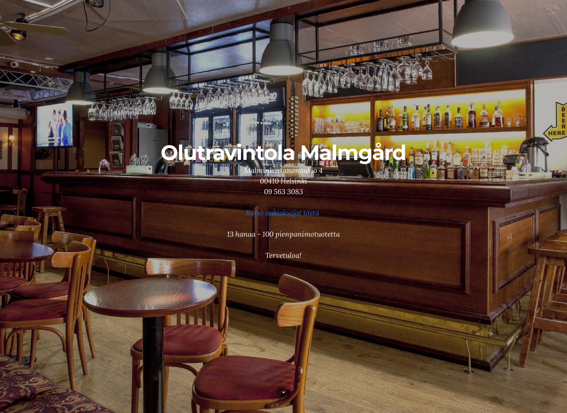 Skärmdump för olutravintolamalmgard.fi