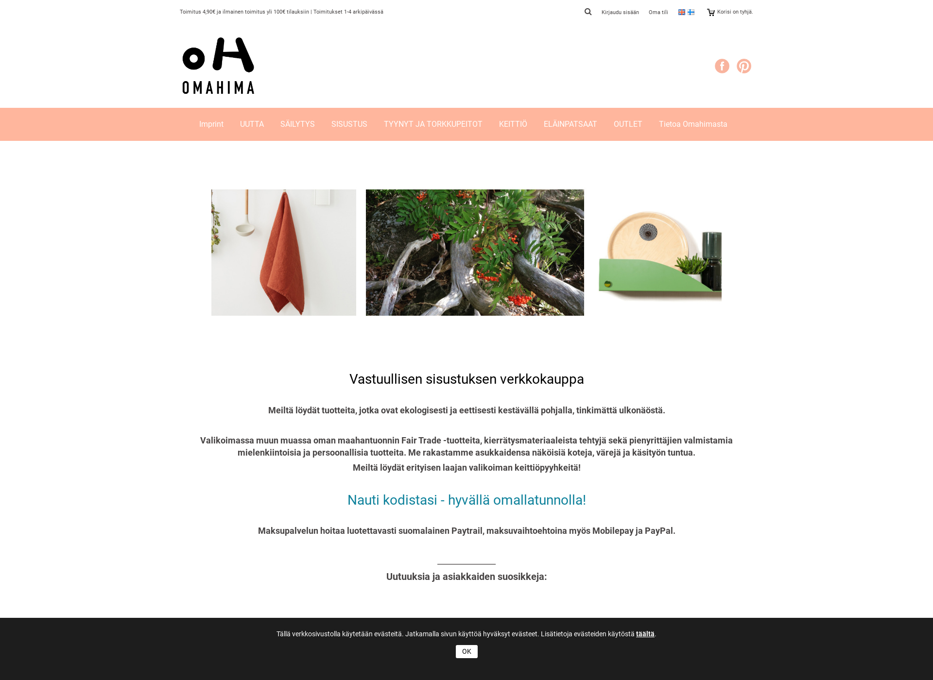 Screenshot for omahima.fi