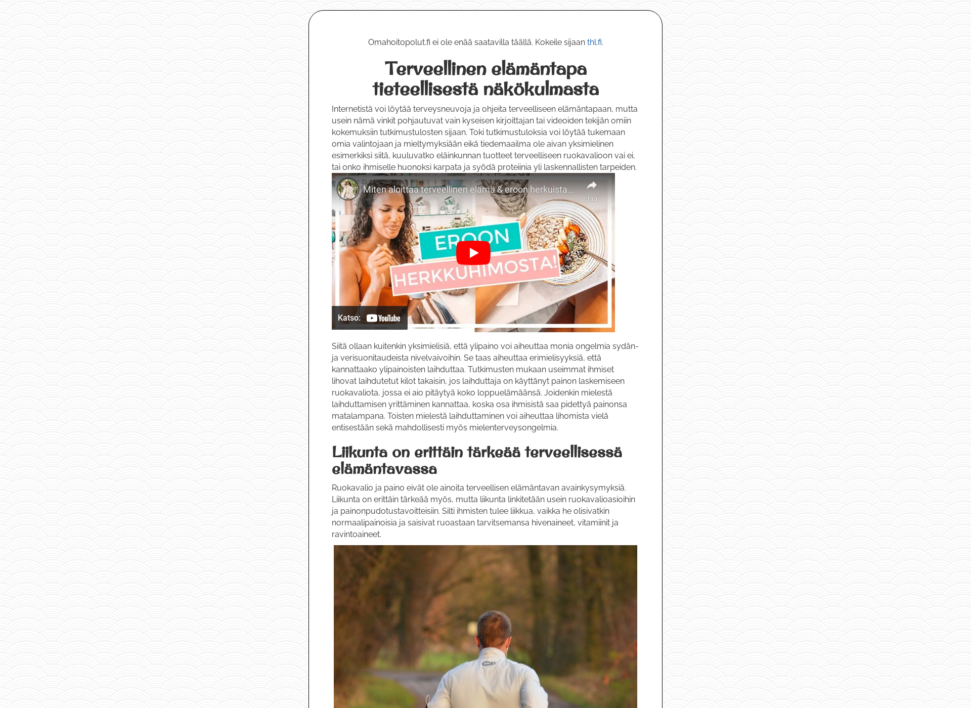 Screenshot for omahoitopolut.fi