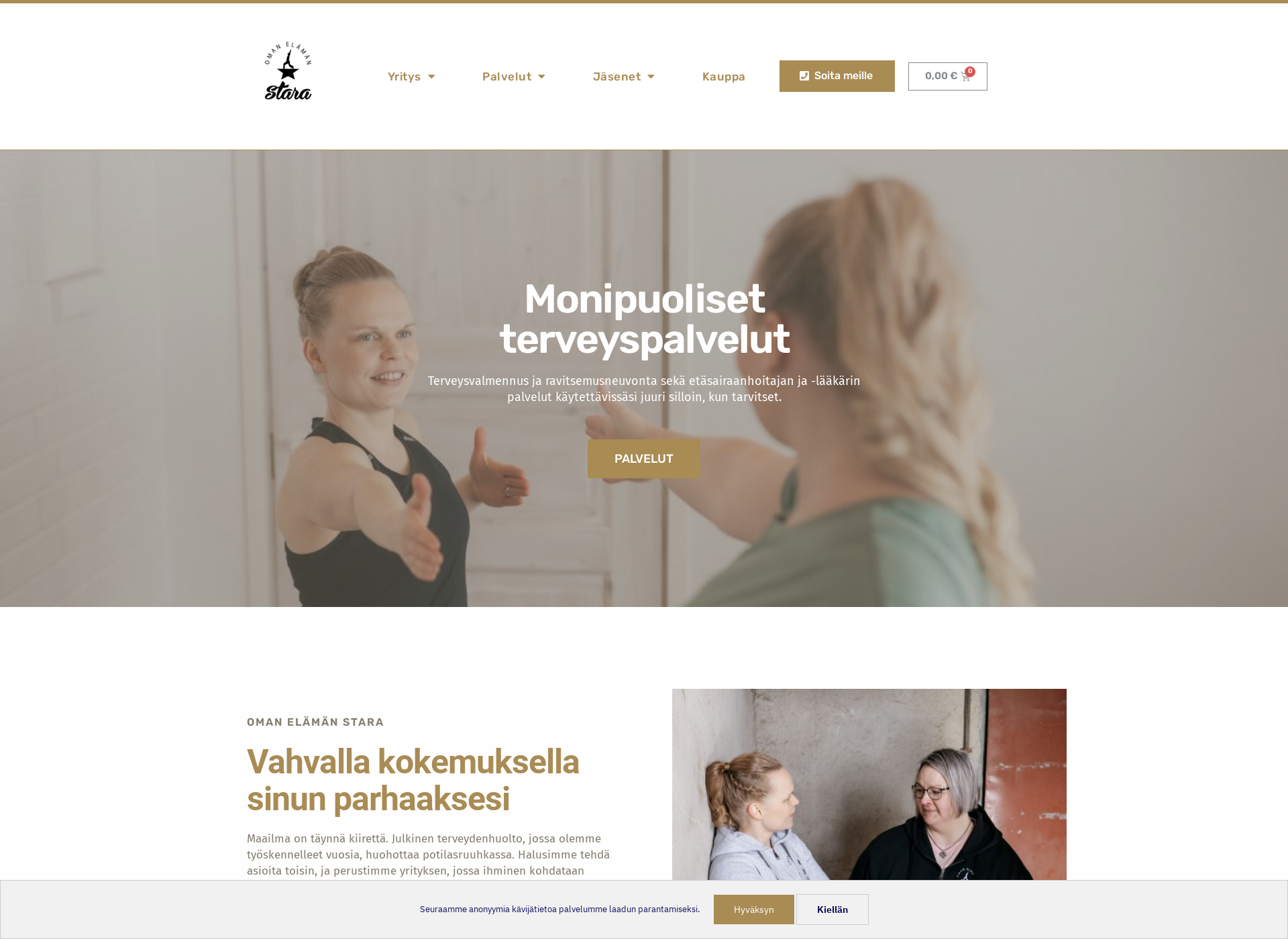 Skärmdump för omanelamanstara.fi