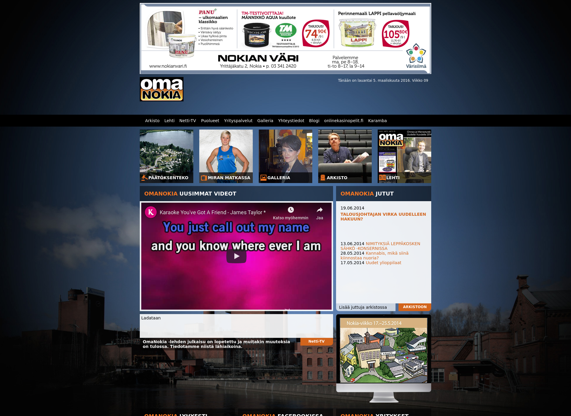 Screenshot for omanokia.fi