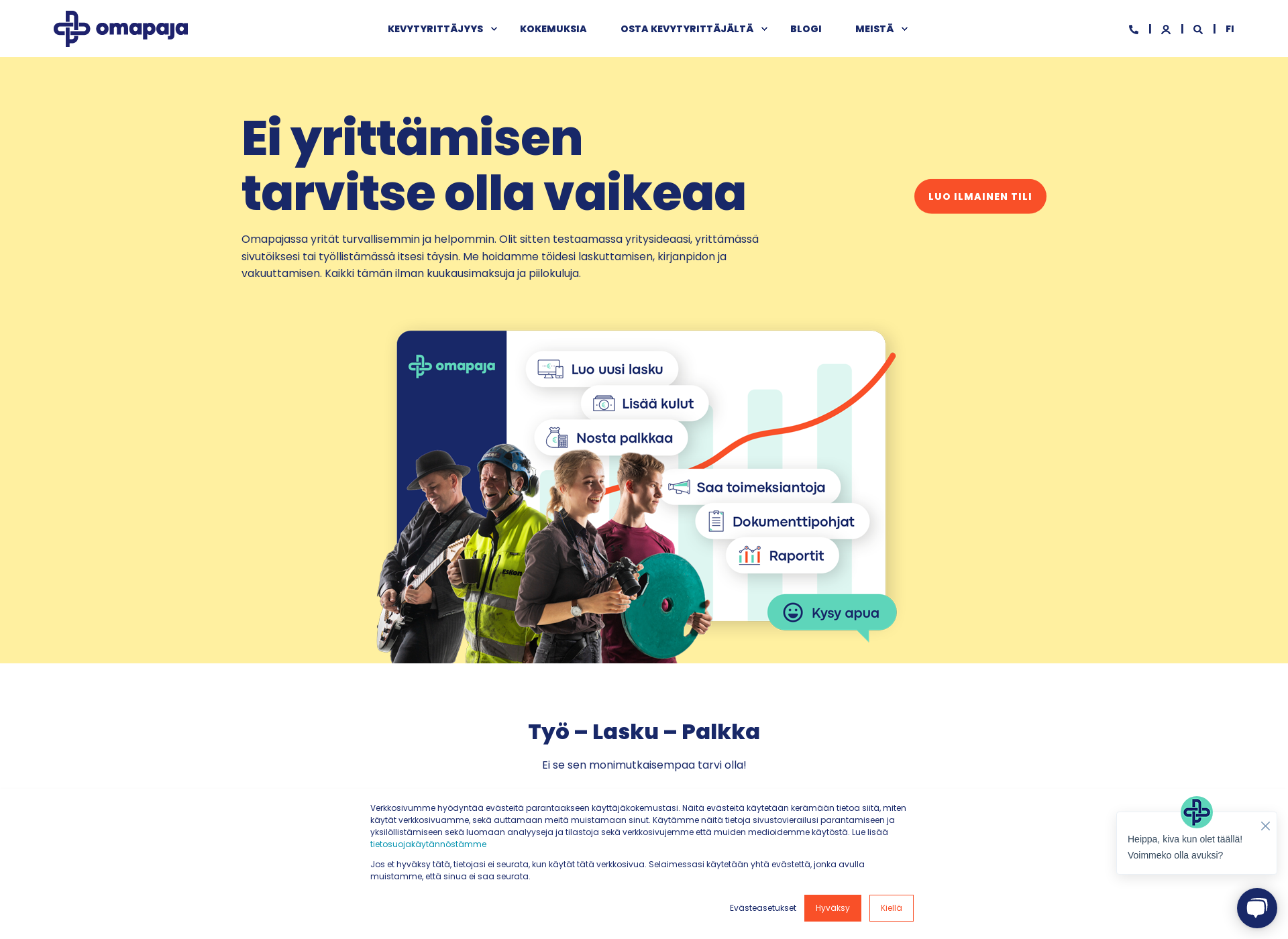 Screenshot for omapaja.fi