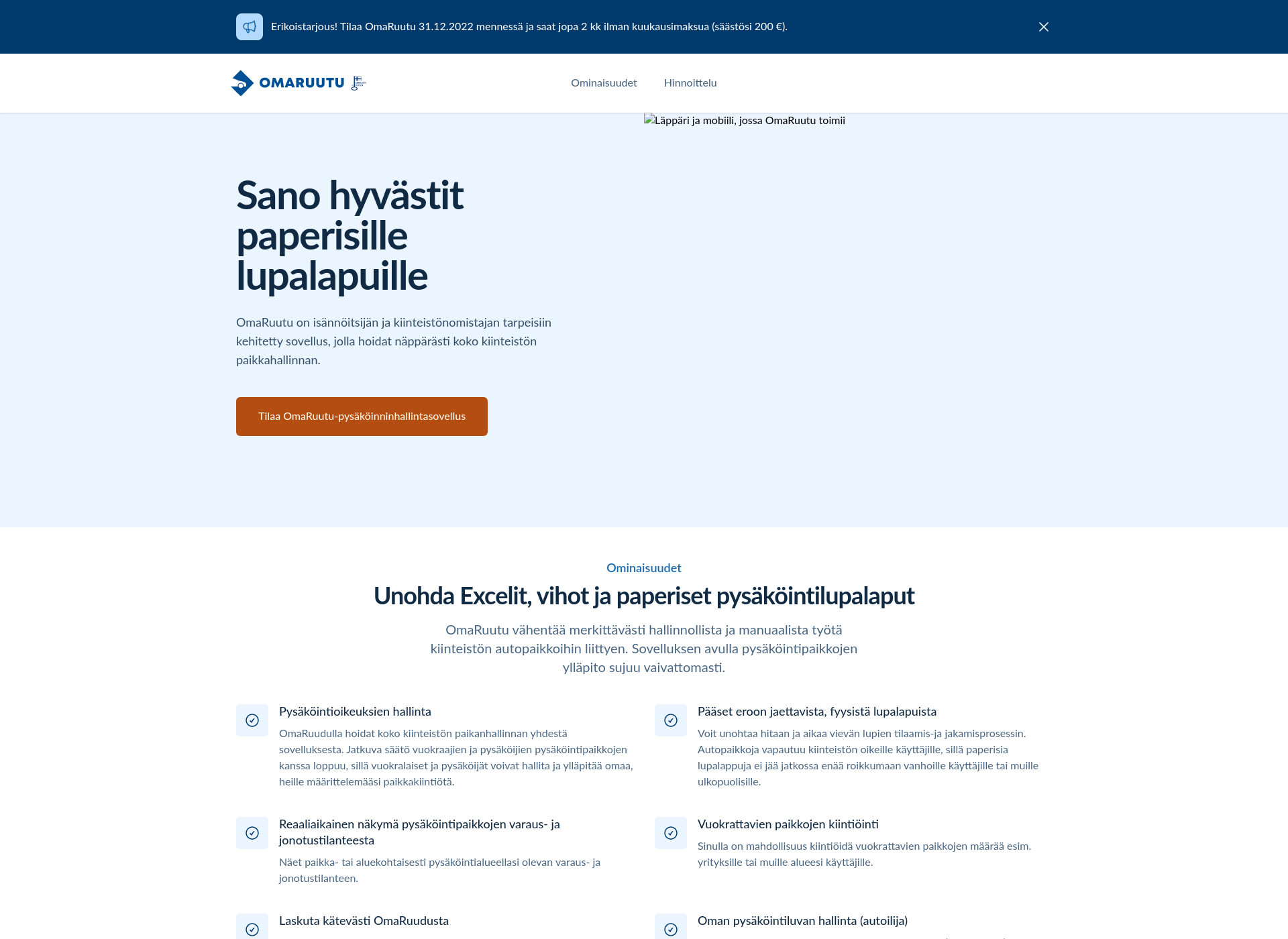 Screenshot for omaruutu.fi