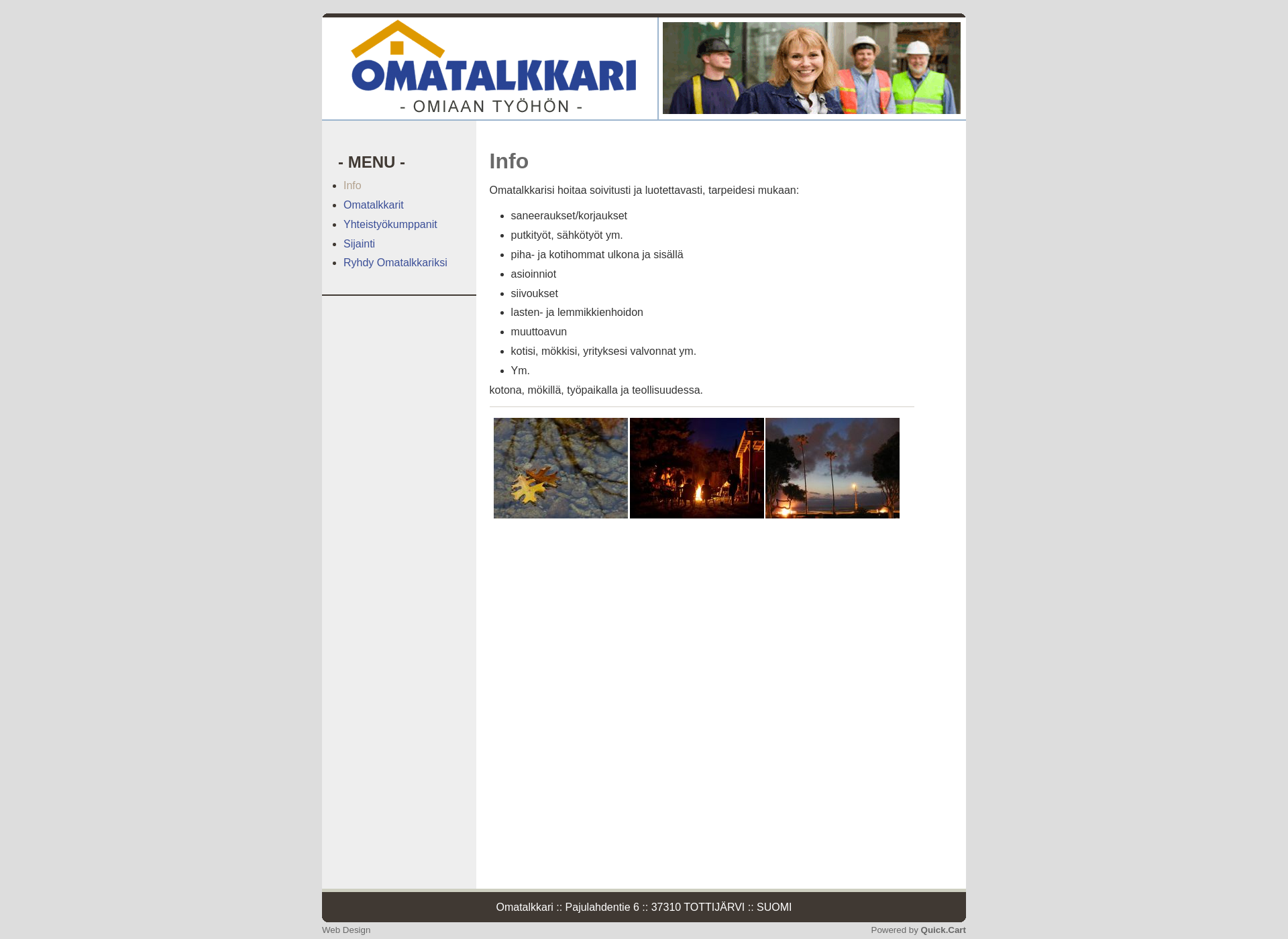 Skärmdump för omatalkkari.fi