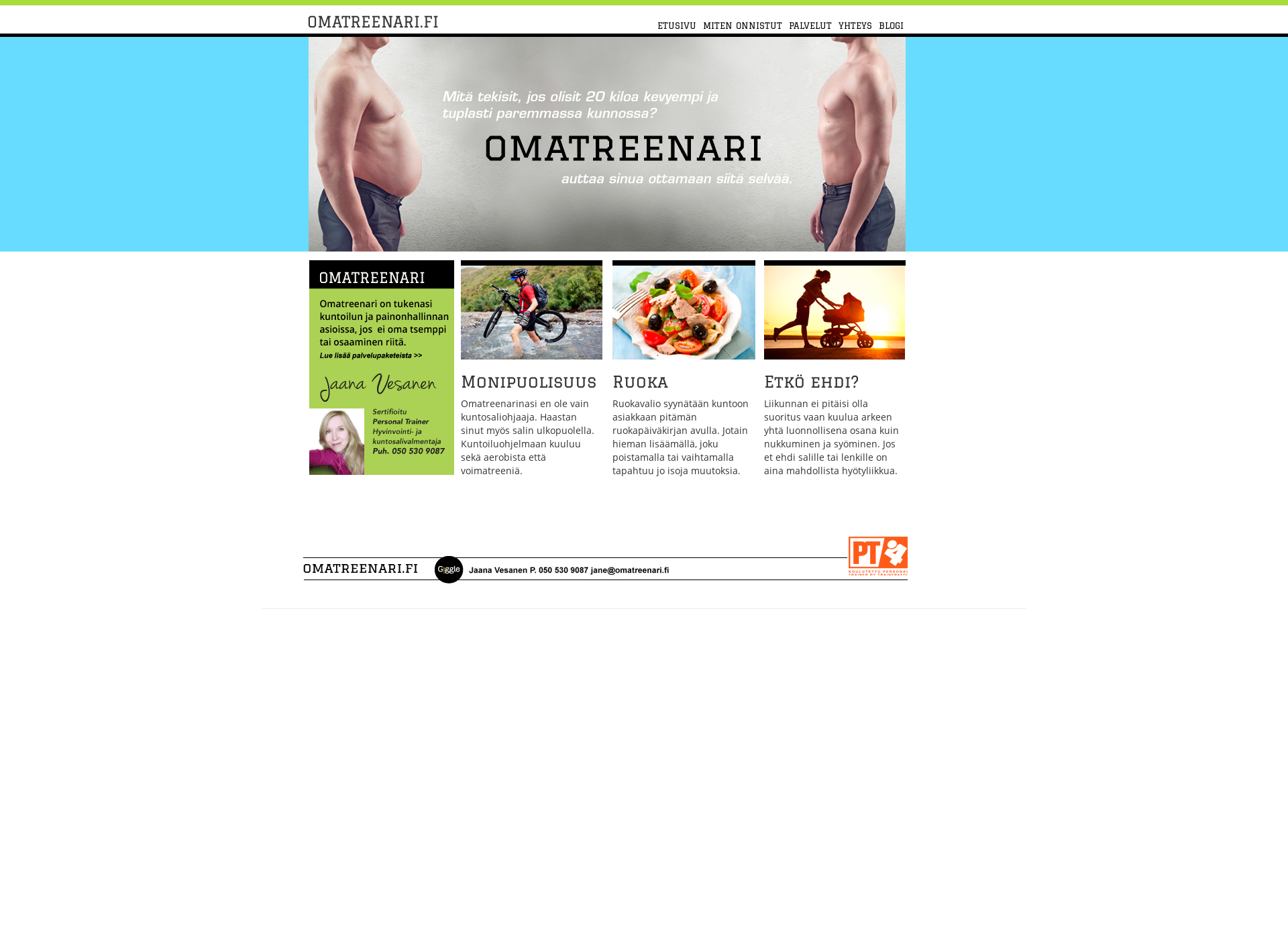Screenshot for omatreenari.fi