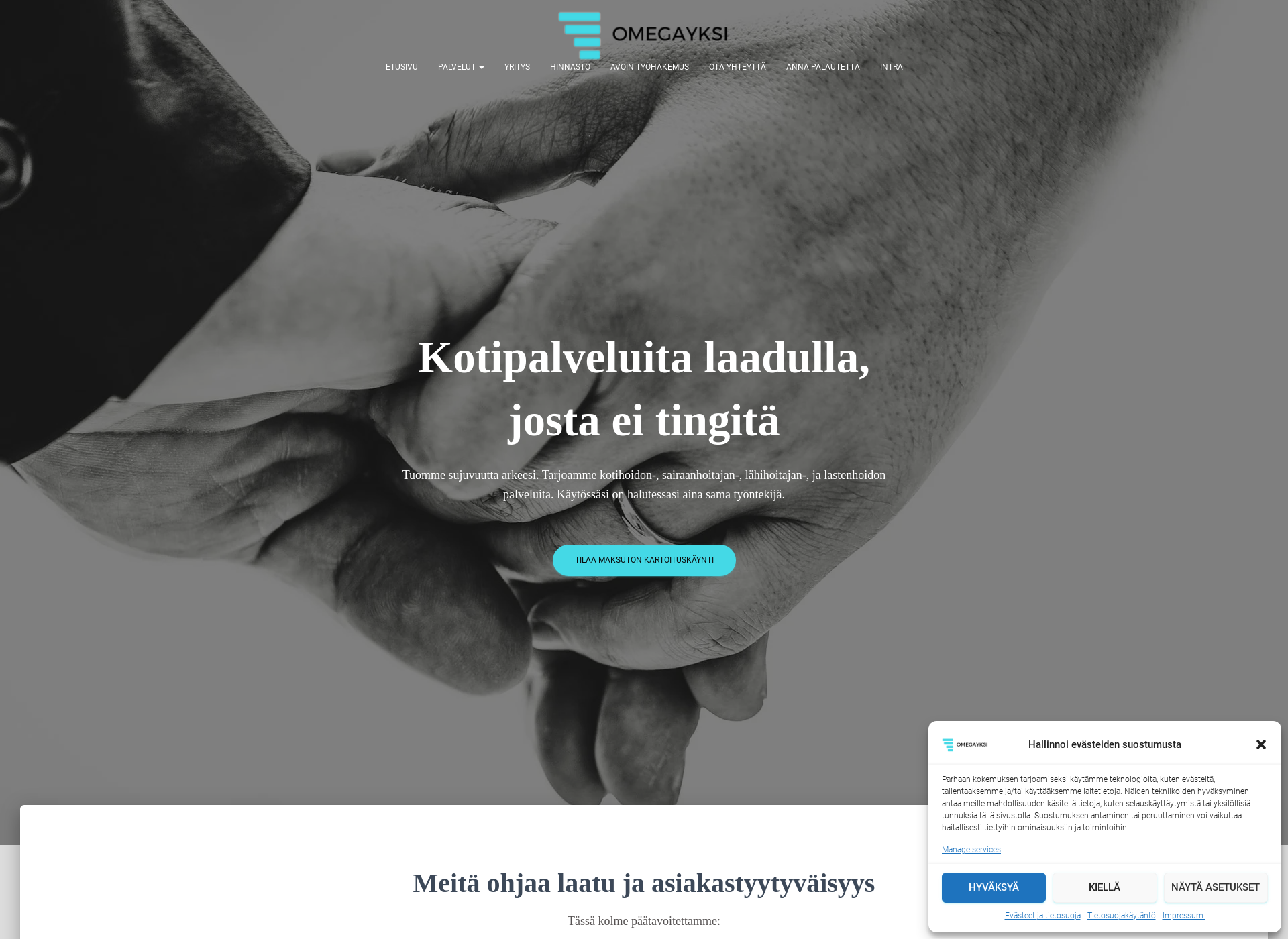 Skärmdump för omegayksi.fi