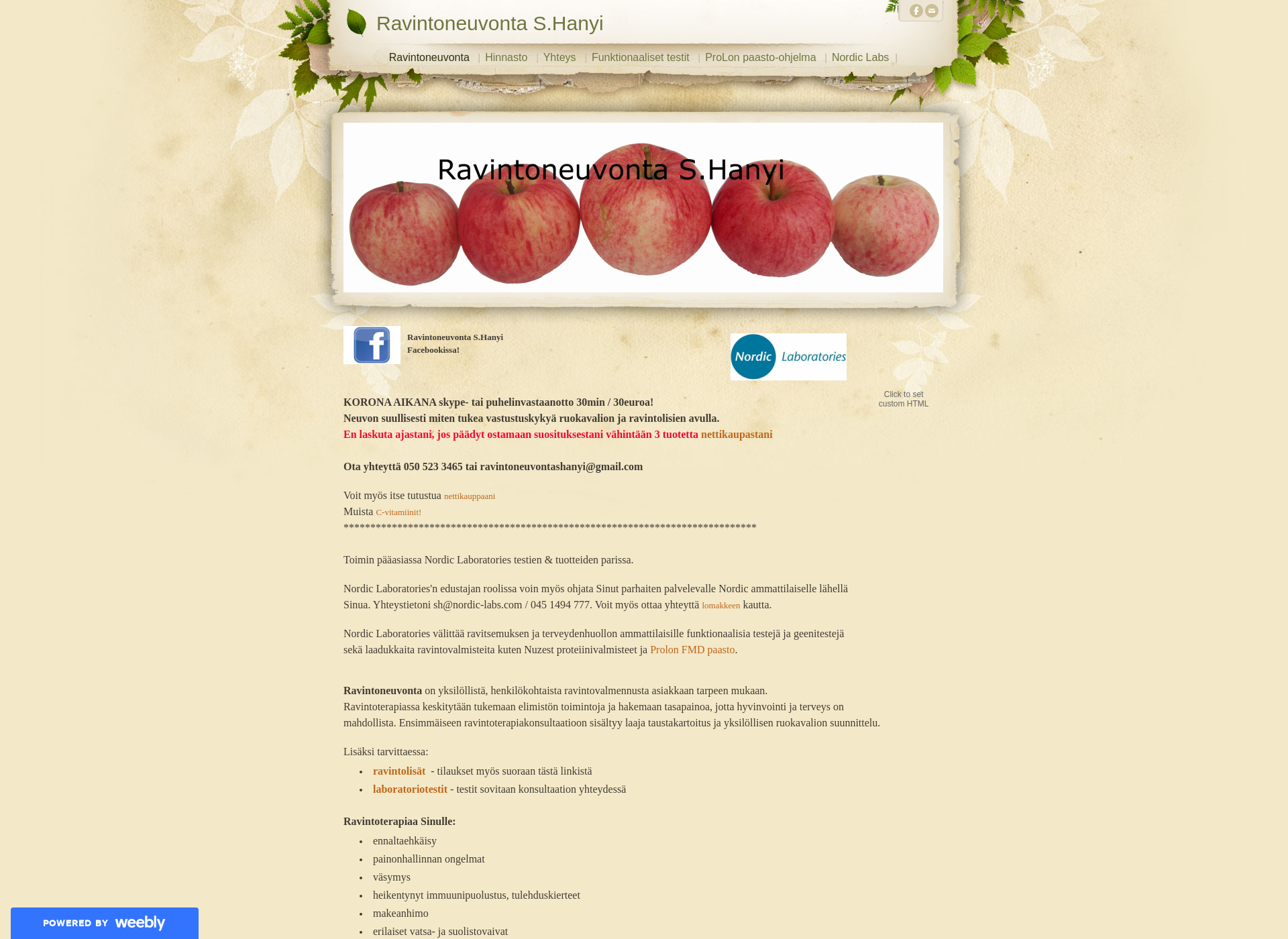 Screenshot for omenapaivassa.fi