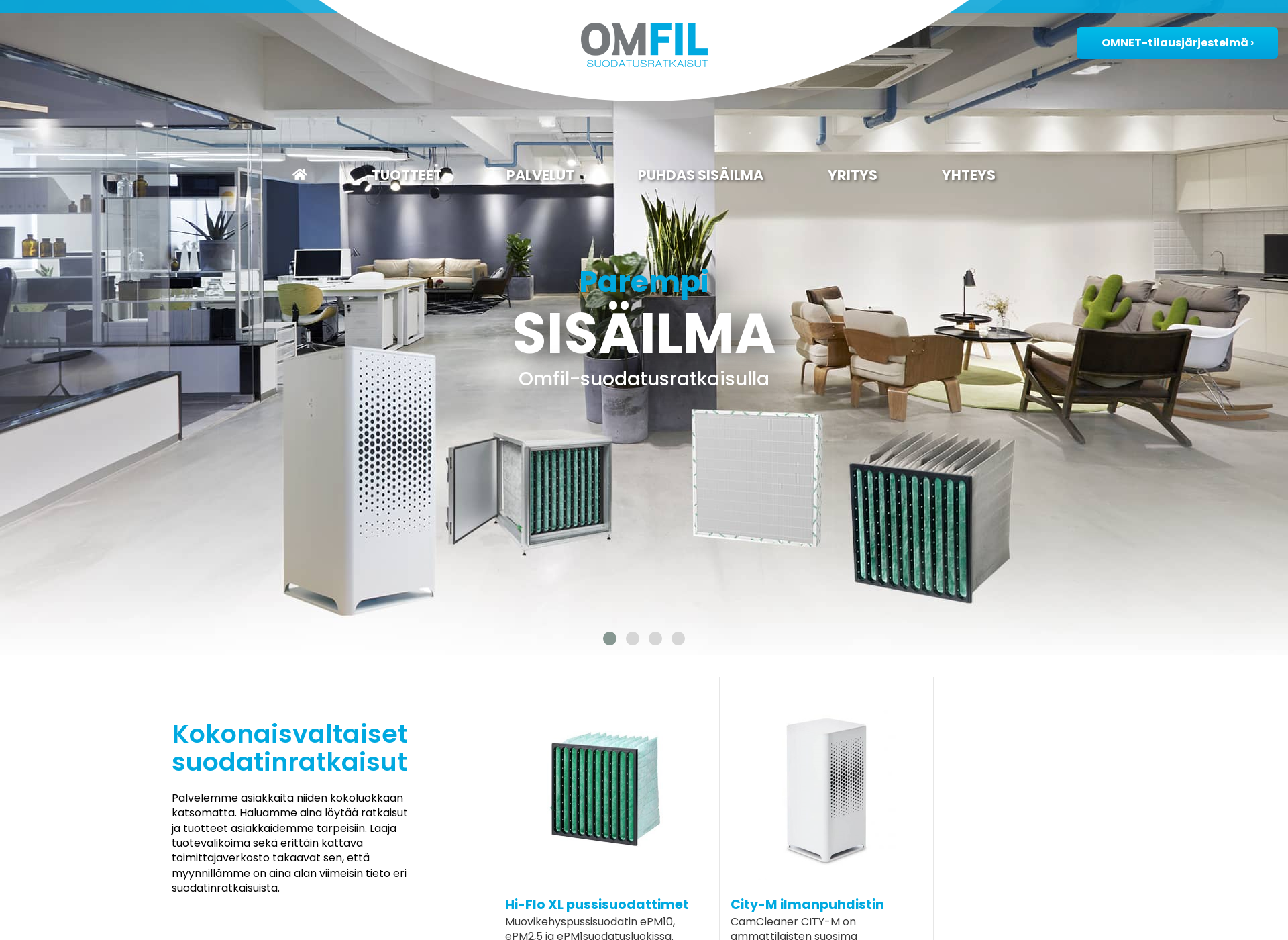 Skärmdump för omfil.fi