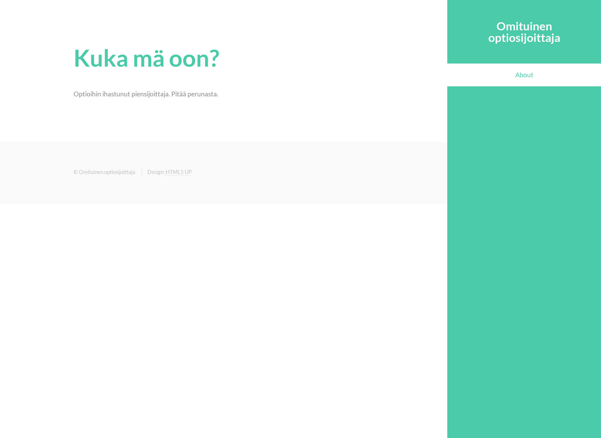 Skärmdump för omituinenoptiosijoittaja.fi