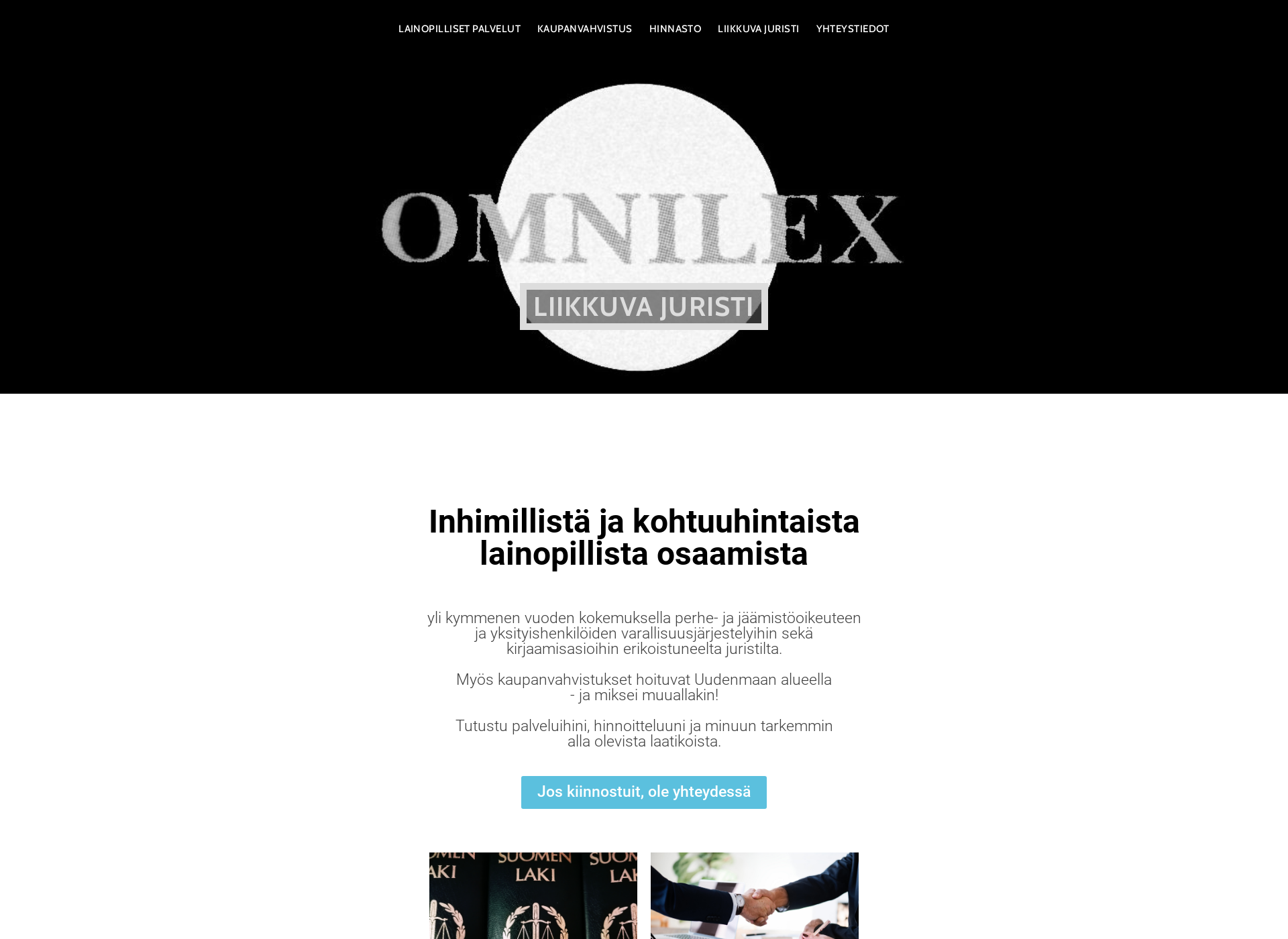 Skärmdump för omnilex.fi