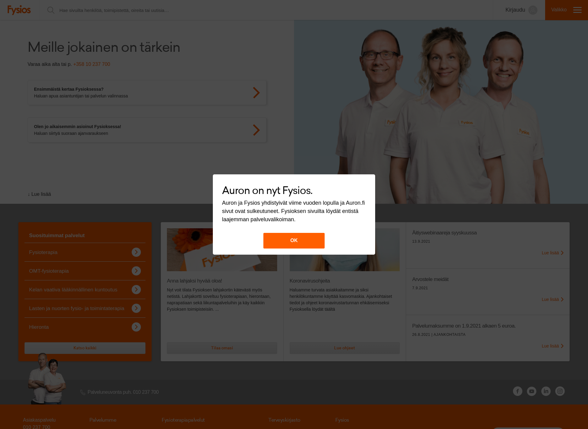 Screenshot for omt-liike.fi