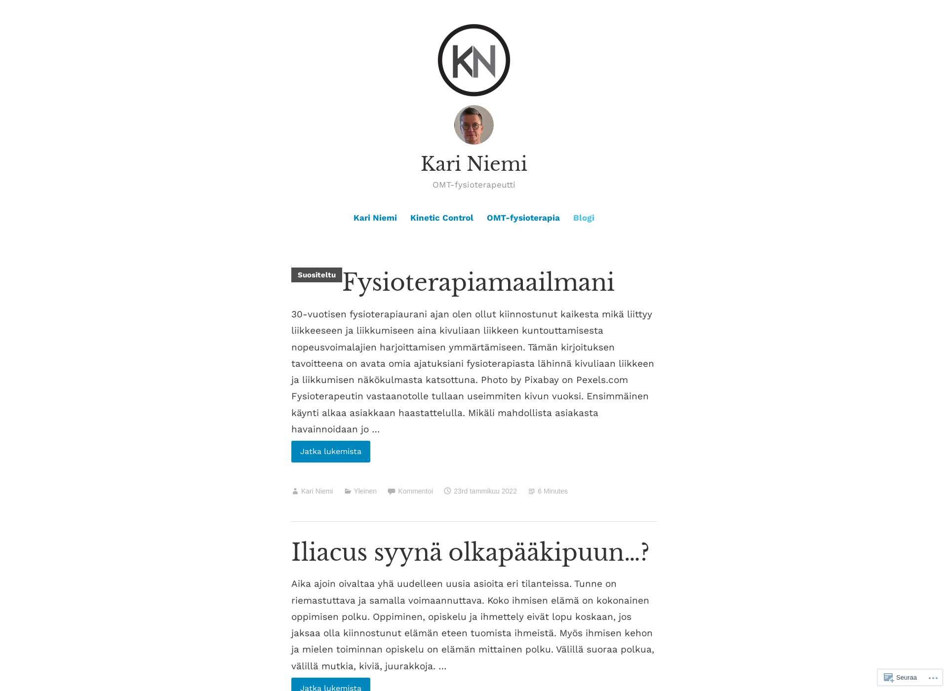 Screenshot for omtfysioterapianiemi.fi
