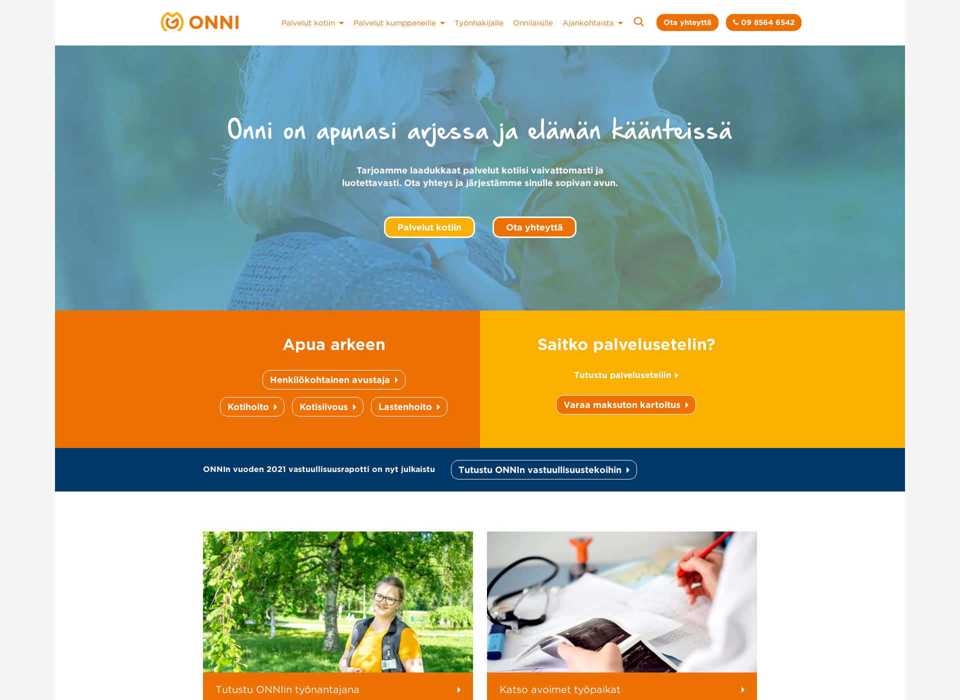 Screenshot for onnion.fi