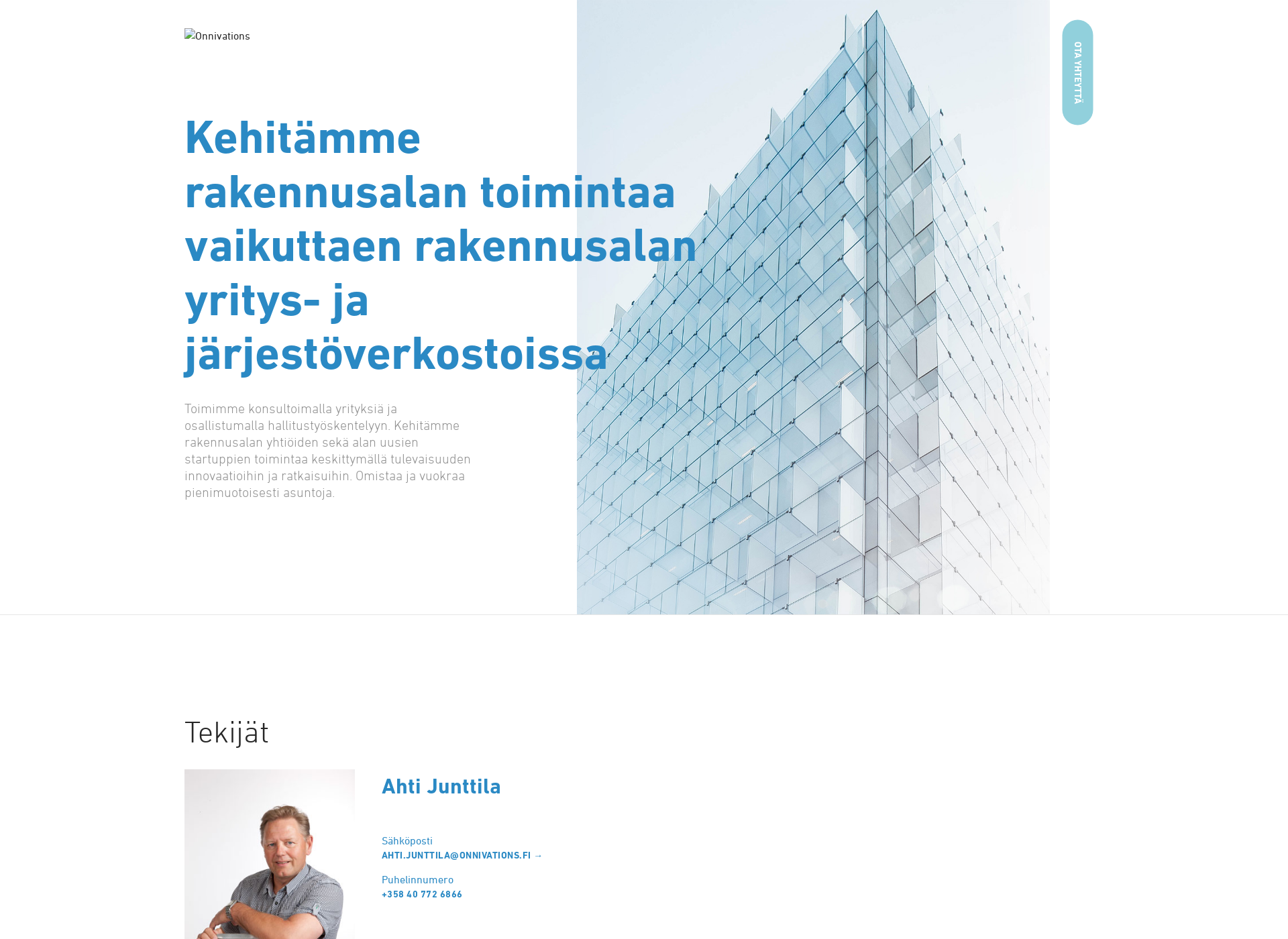Screenshot for onnivations.fi