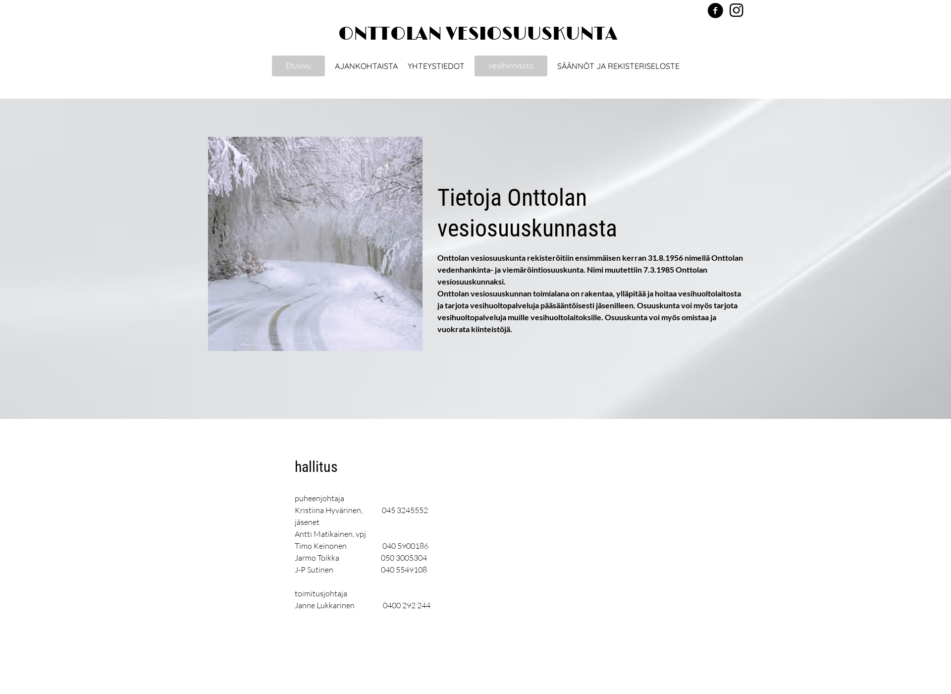 Screenshot for onttolanvesiosuuskunta.fi