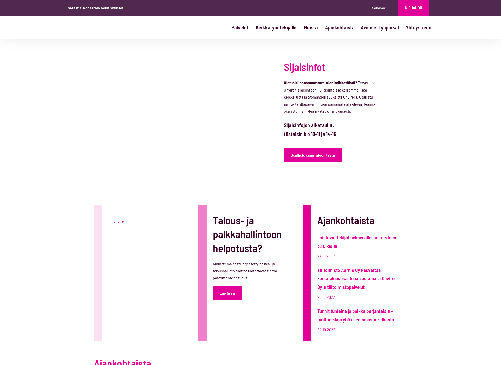 Screenshot for onvire.fi