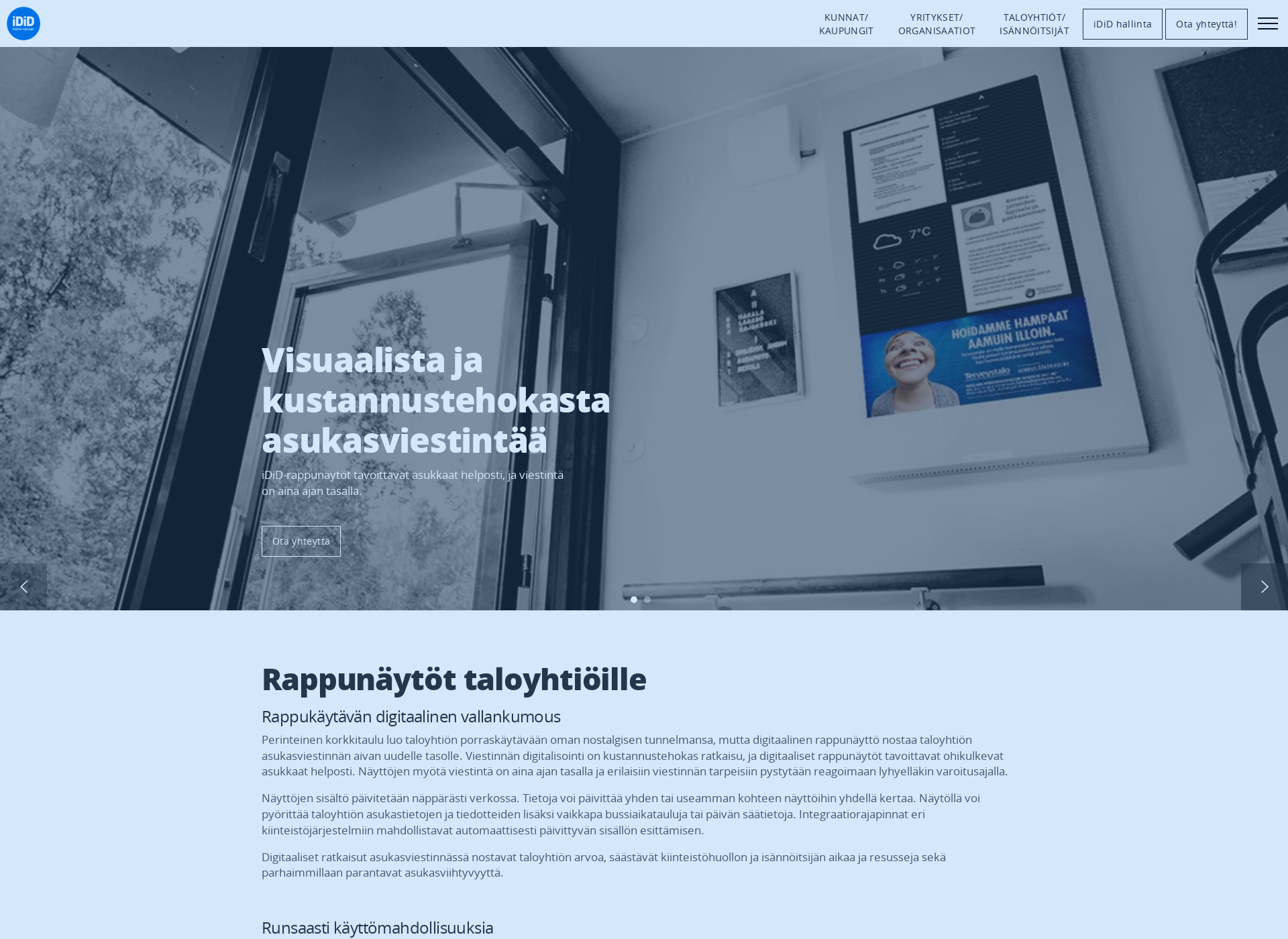 Skärmdump för opasnaytto.fi