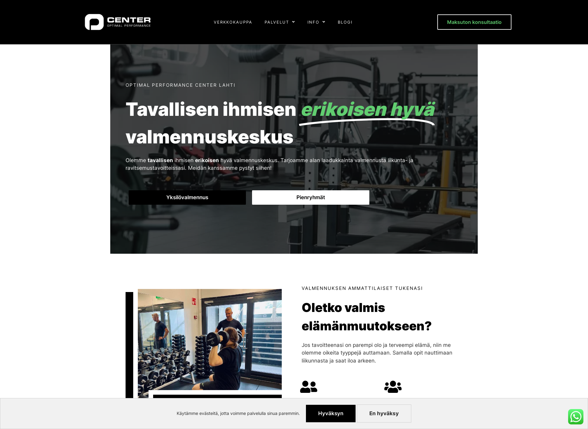 Screenshot for opcenterlahti.fi
